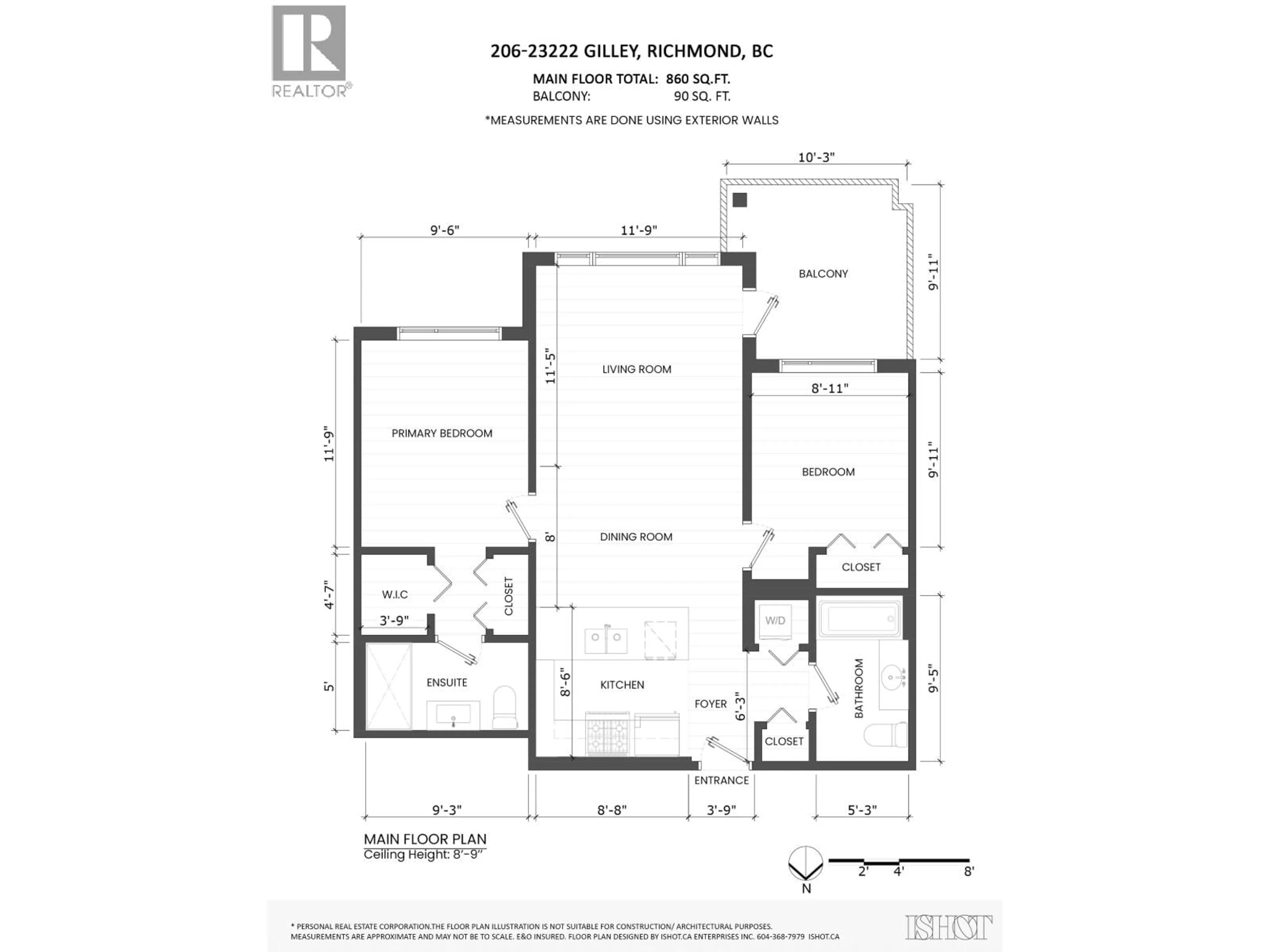 Floor plan for 206 - 23222 GILLEY ROAD, Richmond British Columbia V6V0C8