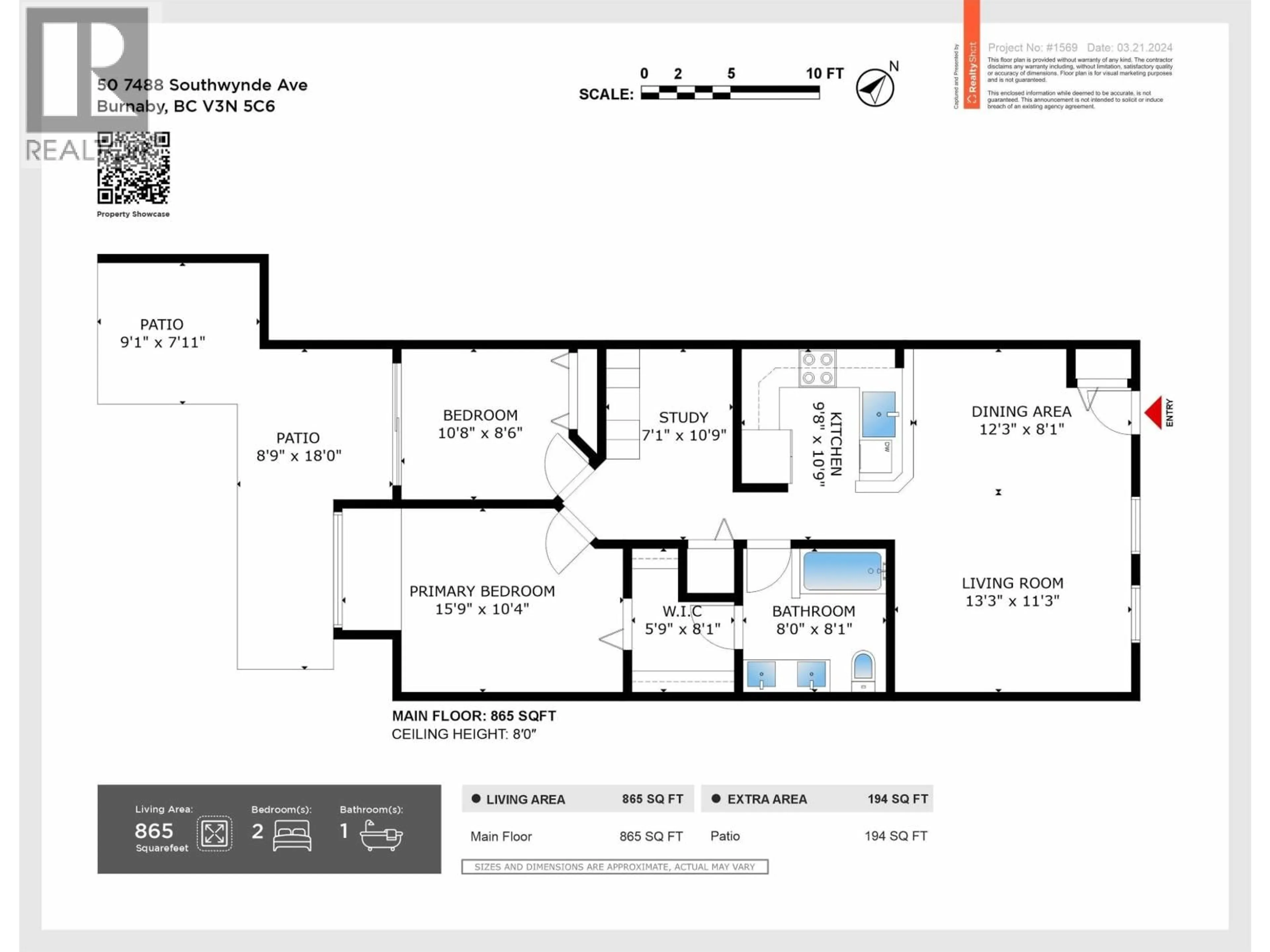 Floor plan for 50 - 7488 SOUTHWYNDE AVENUE, Burnaby British Columbia V3N5C6