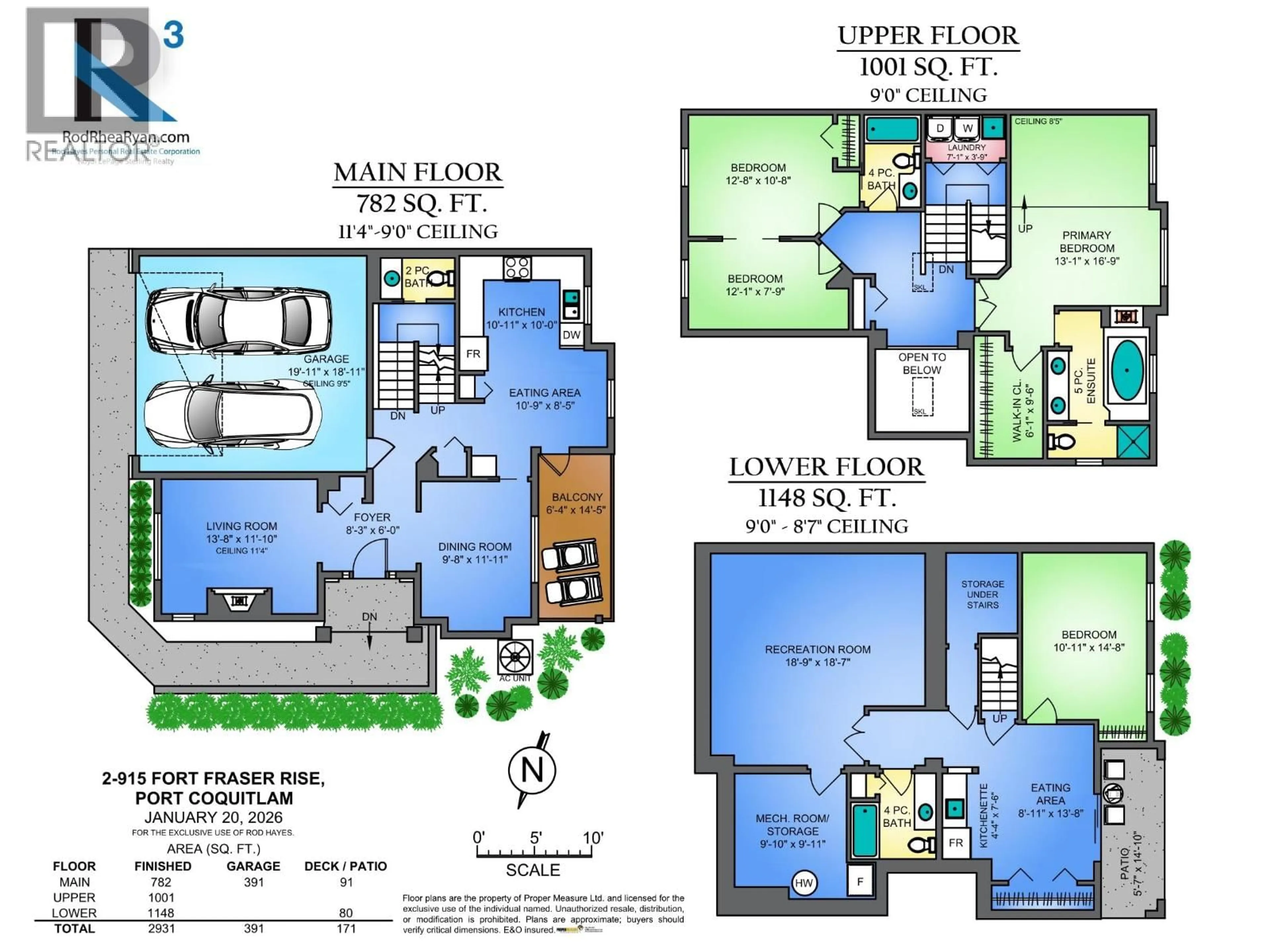 Floor plan for 2 - 915 FORT FRASER RISE, Port Coquitlam British Columbia V3C6K3