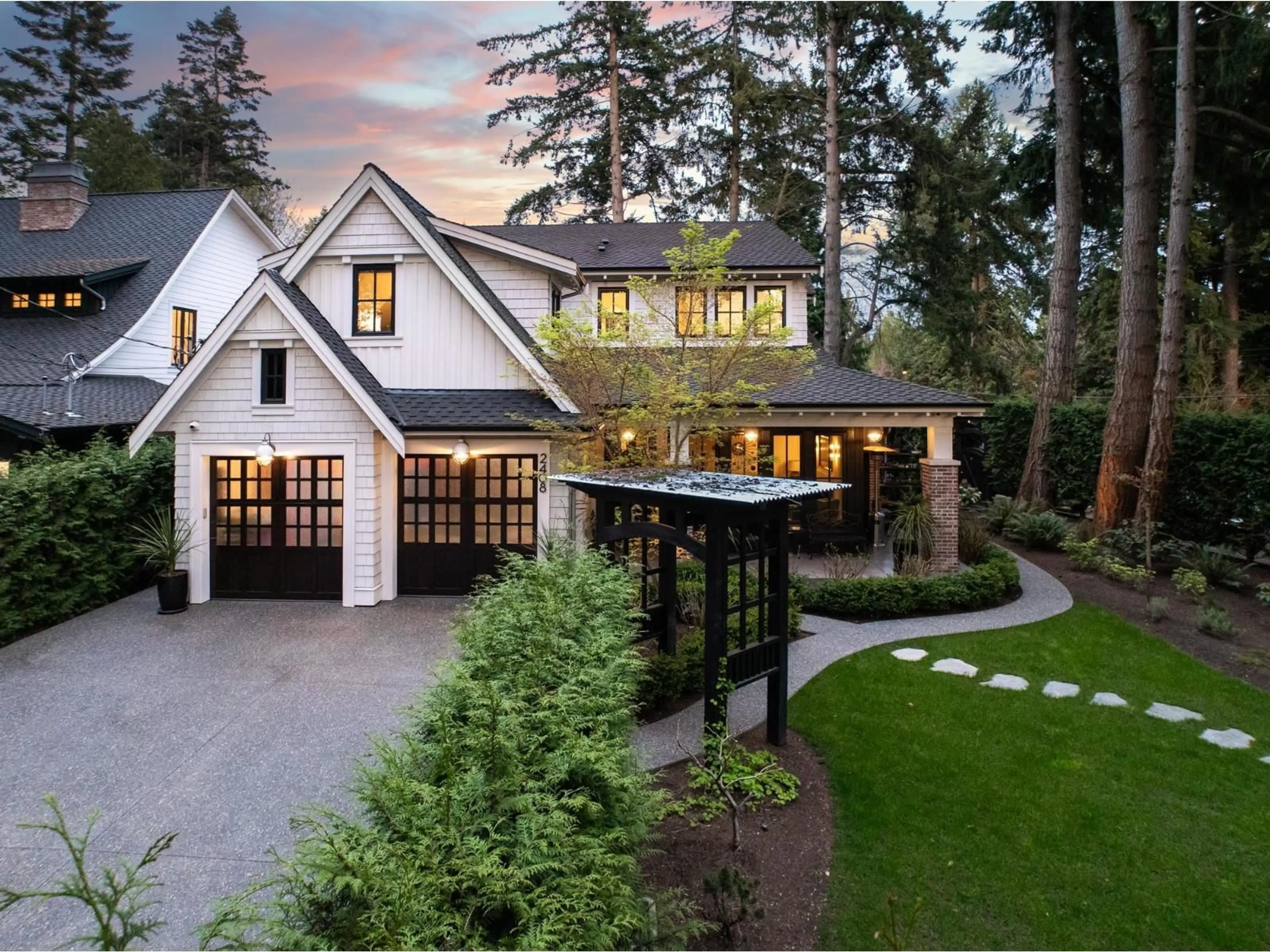 Home with brick exterior material, street for 2408 CHRISTOPHERSON ROAD, Surrey British Columbia V4A5W2