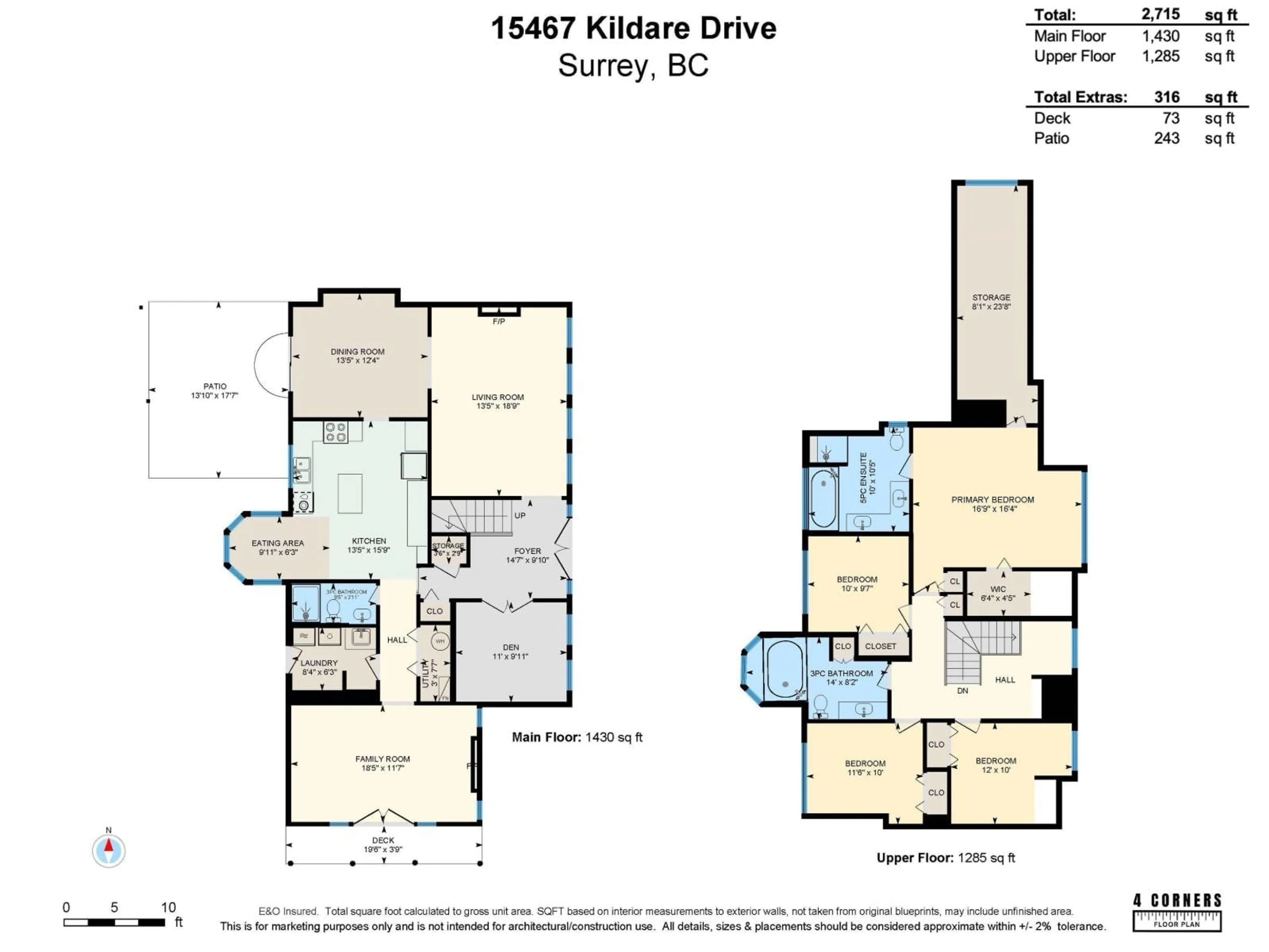 Floor plan for 15467 KILDARE DRIVE, Surrey British Columbia V3S6L2