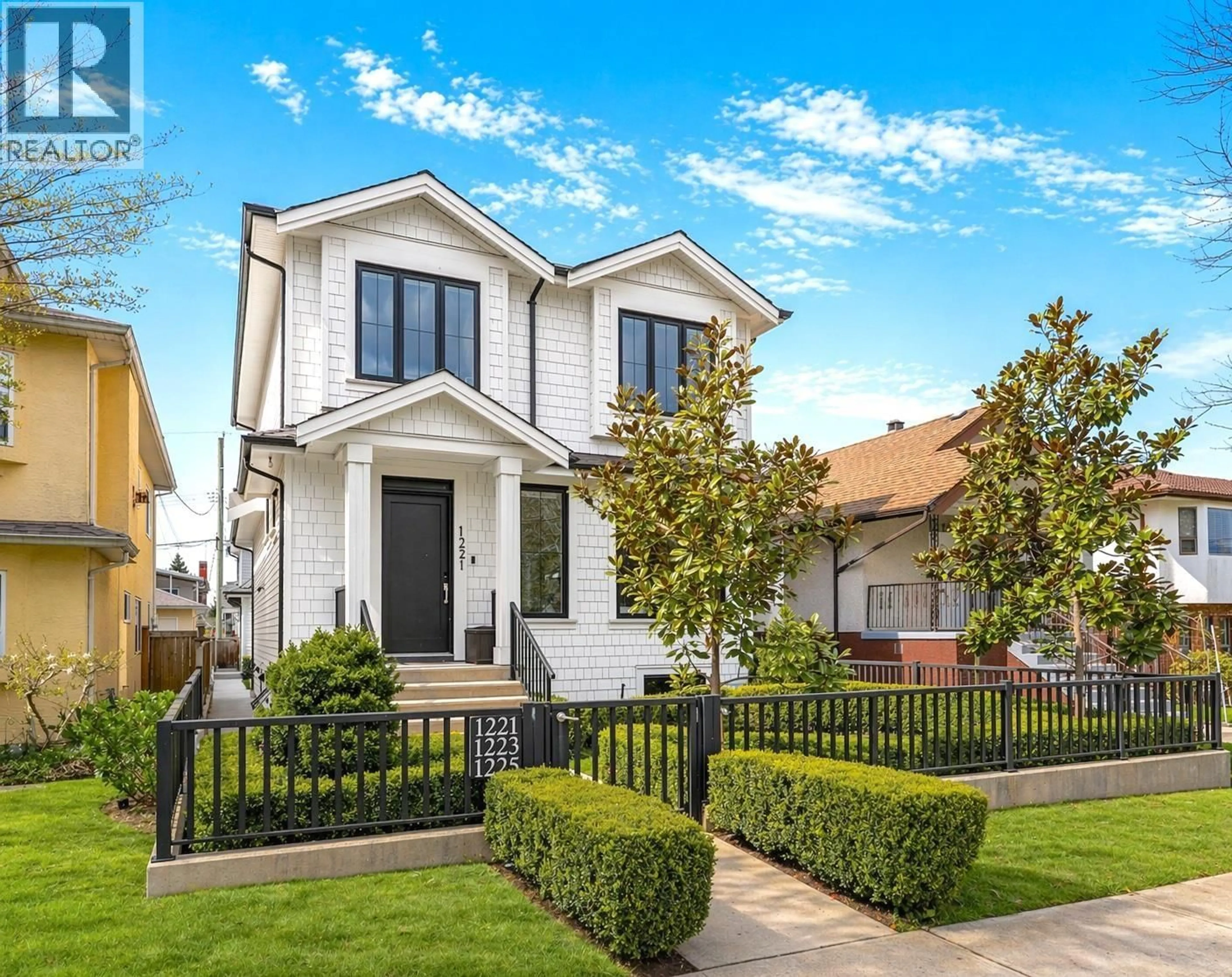 Home with vinyl exterior material, street for 1221 ROSSLAND STREET, Vancouver British Columbia V5K4A3