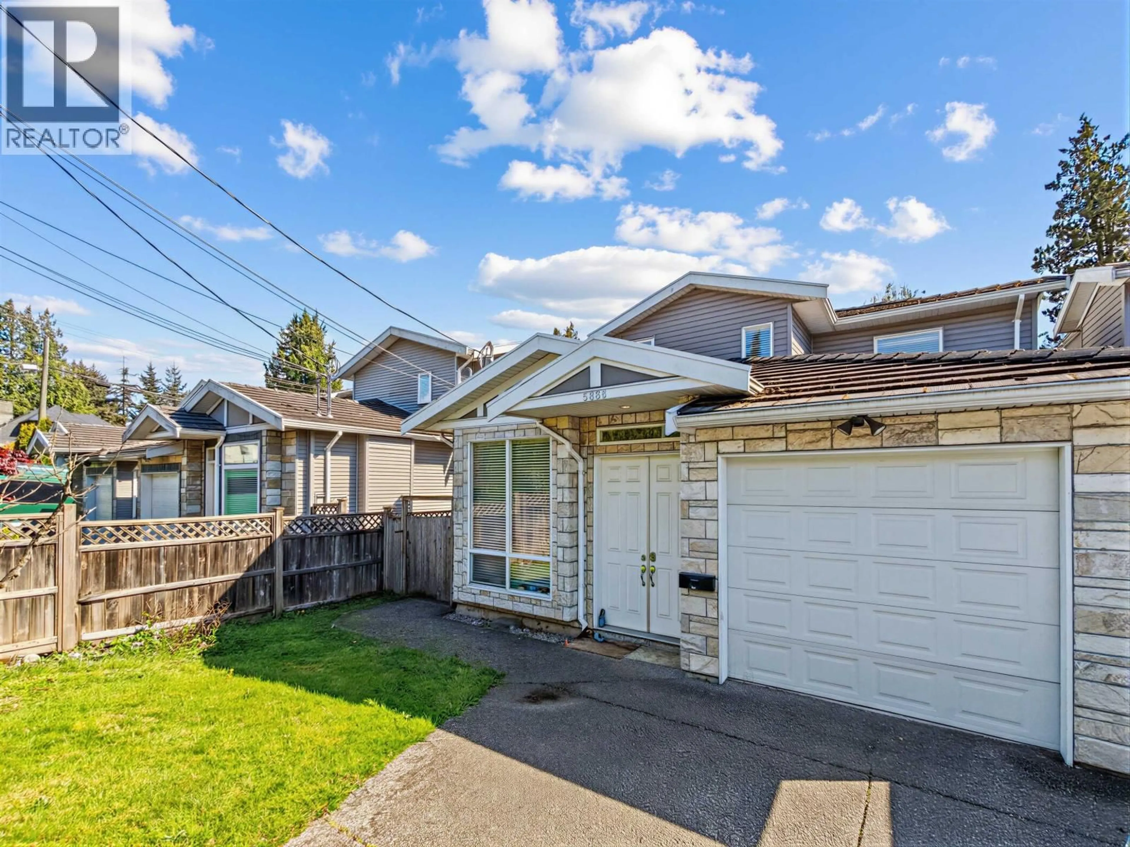 Home with vinyl exterior material, street for 5880 IRMIN STREET, Burnaby British Columbia V5J1Y9