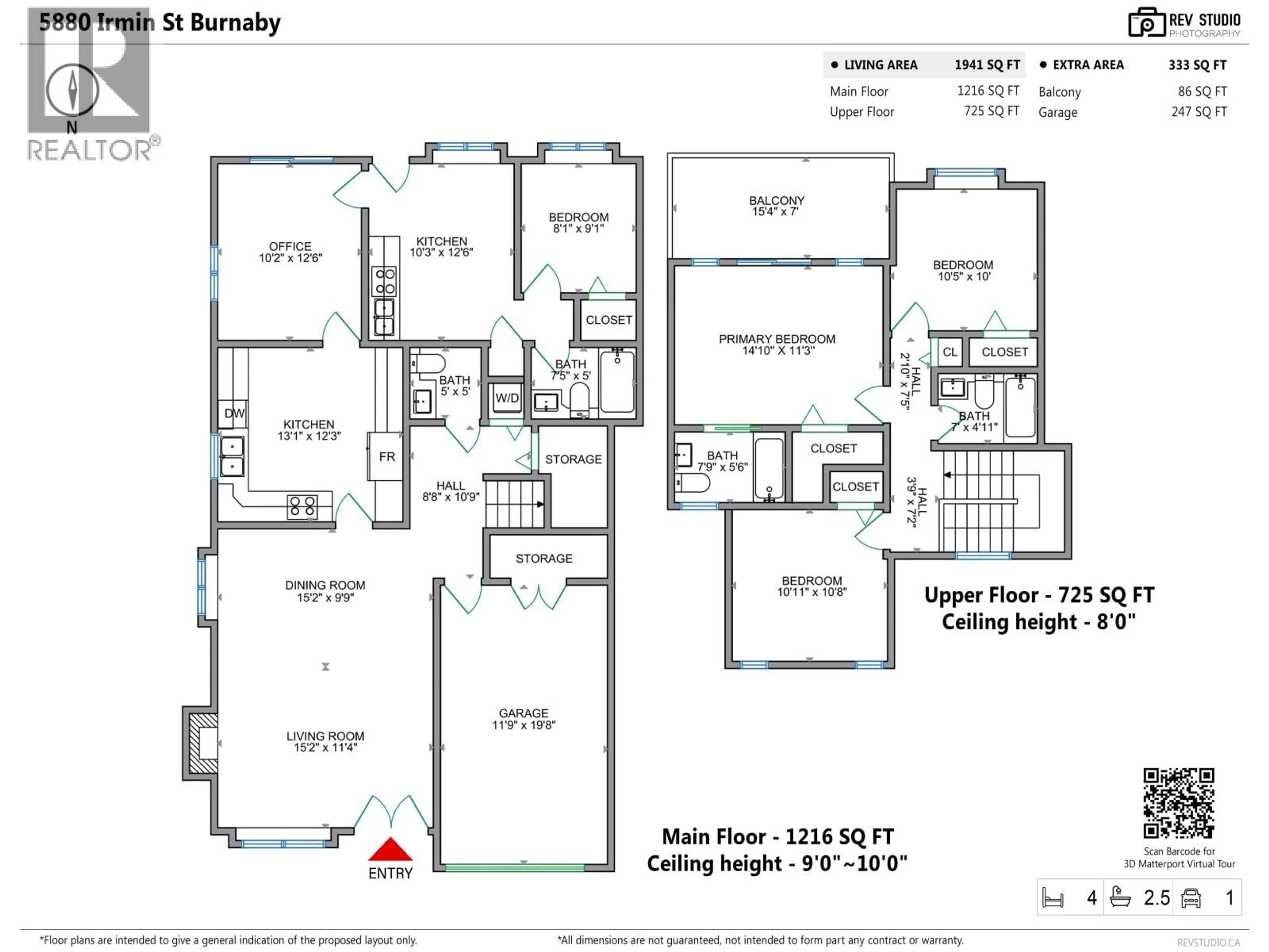 Floor plan for 5880 IRMIN STREET, Burnaby British Columbia V5J1Y9