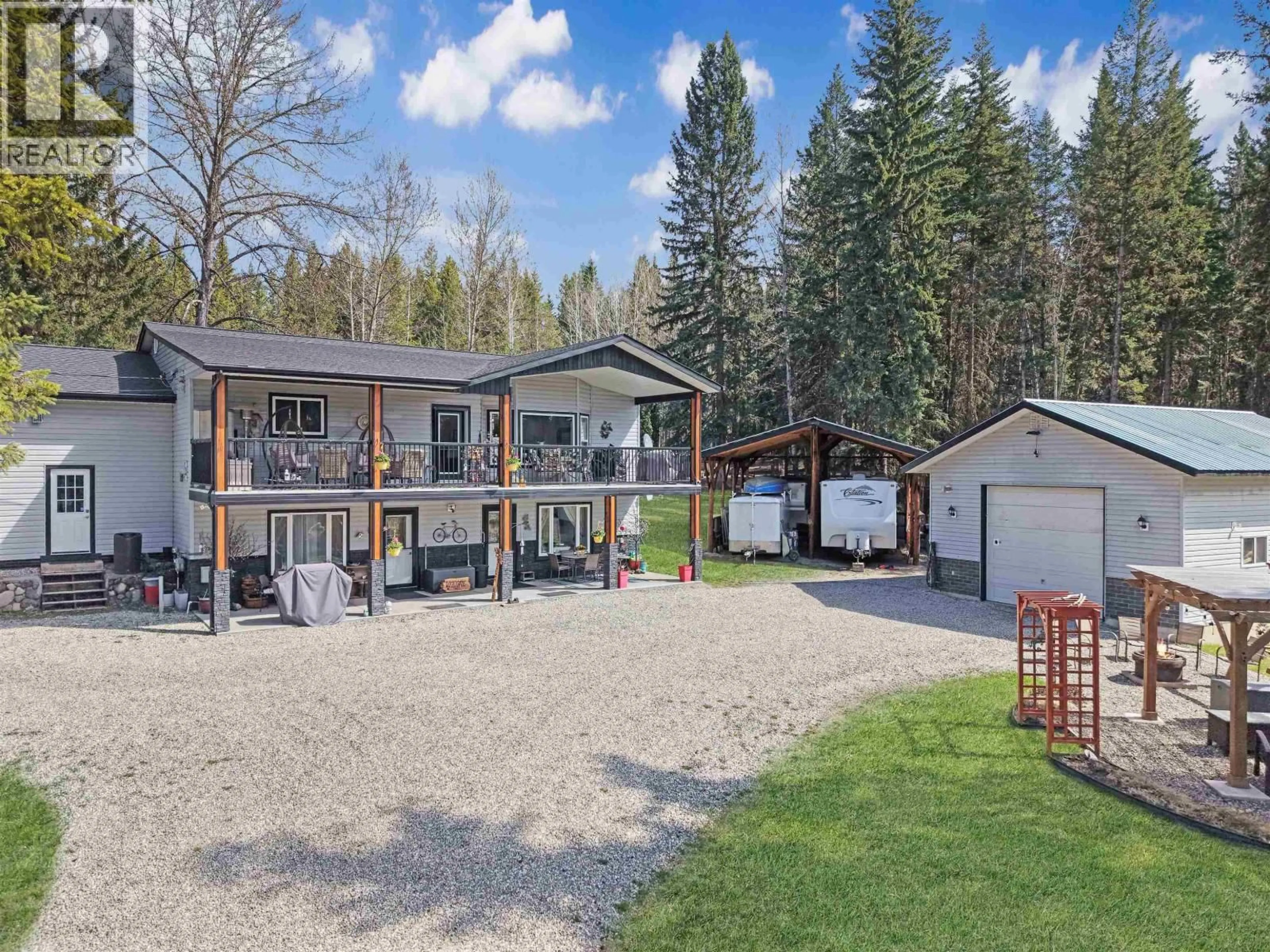 A pic from outside/outdoor area/front of a property/back of a property/a pic from drone, unknown for 3479 LOLOFF ROAD, Quesnel British Columbia V2J6E5