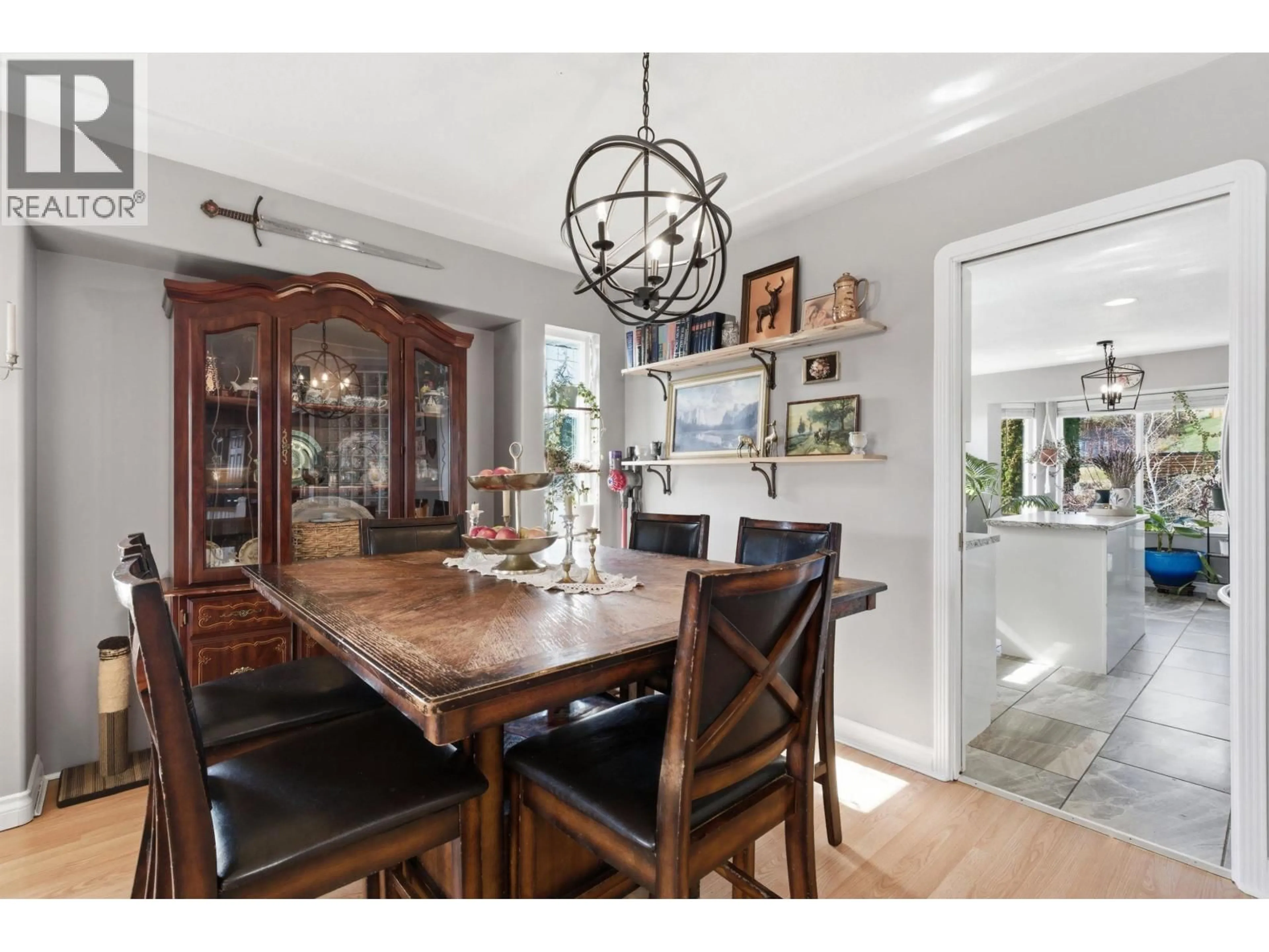 Open concept kitchen, wood/laminate floor for 159 WESTRIDGE DRIVE, Williams Lake British Columbia V2G5H8