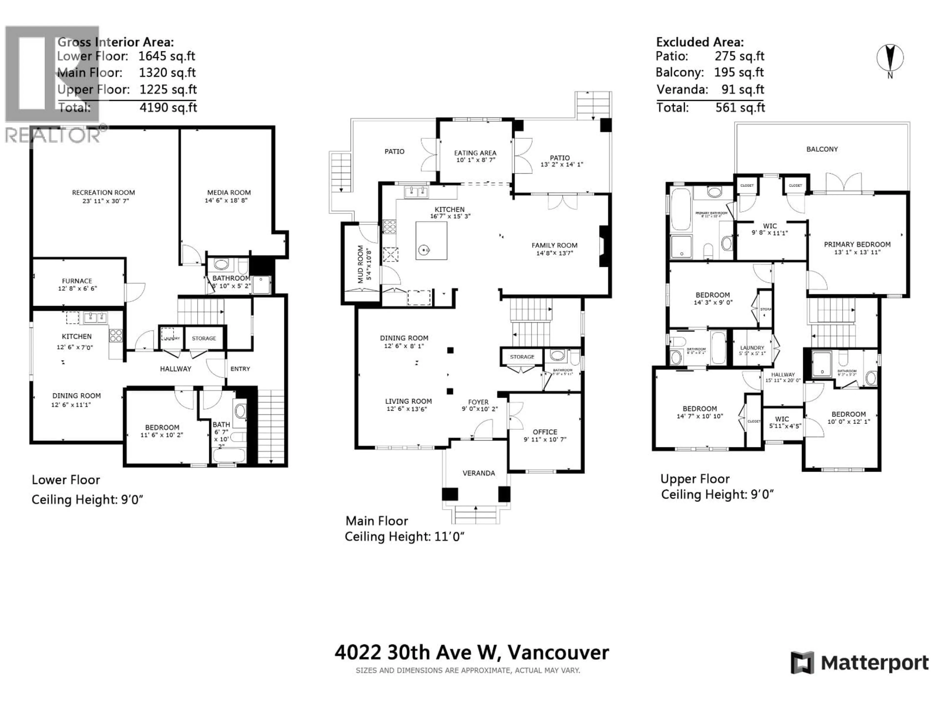 Floor plan for 4022 30TH AVENUE, Vancouver British Columbia V6S1X5