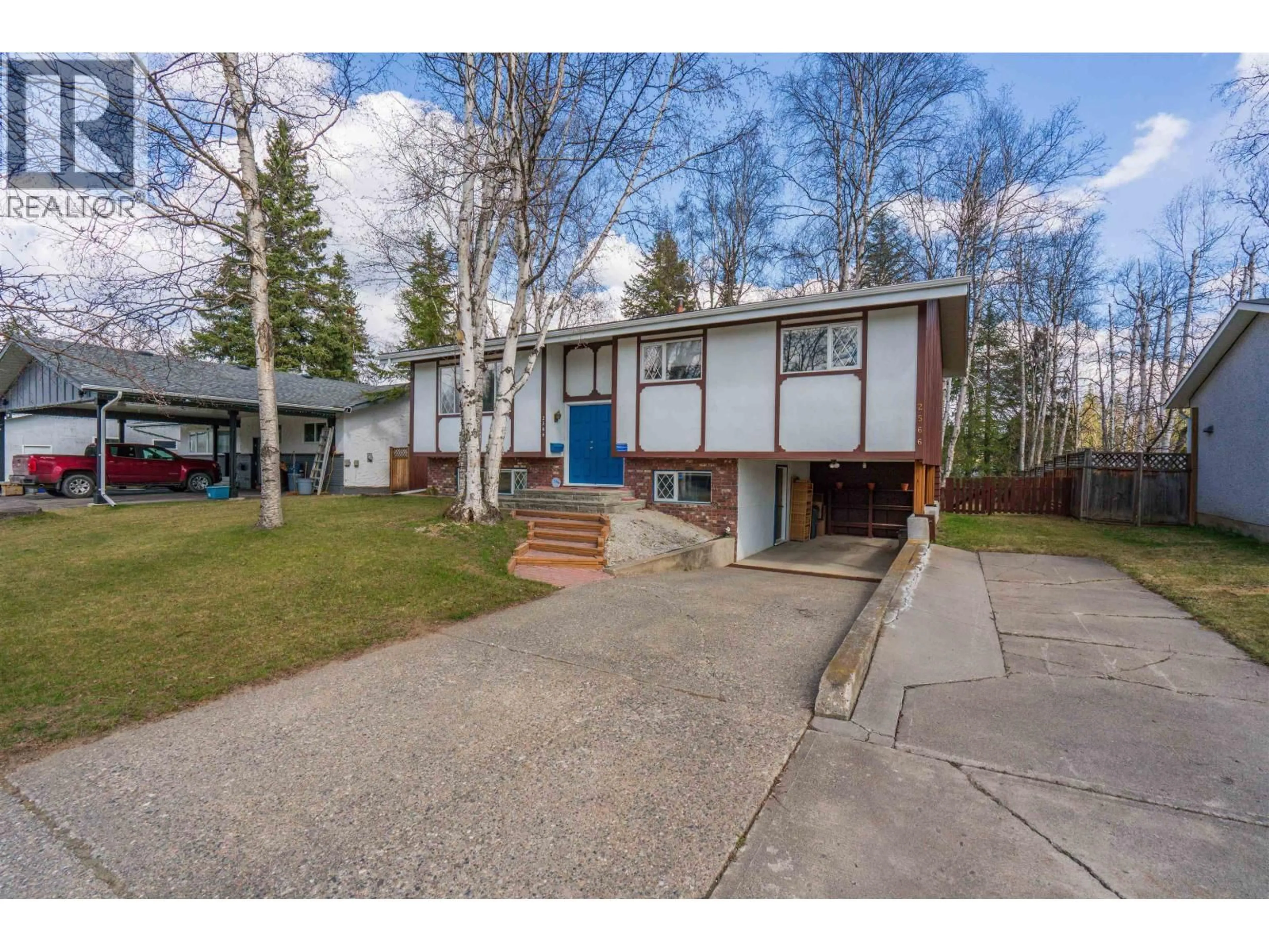 A pic from outside/outdoor area/front of a property/back of a property/a pic from drone, street for 2566 BORDEN CRESCENT, Prince George British Columbia V2L2X5