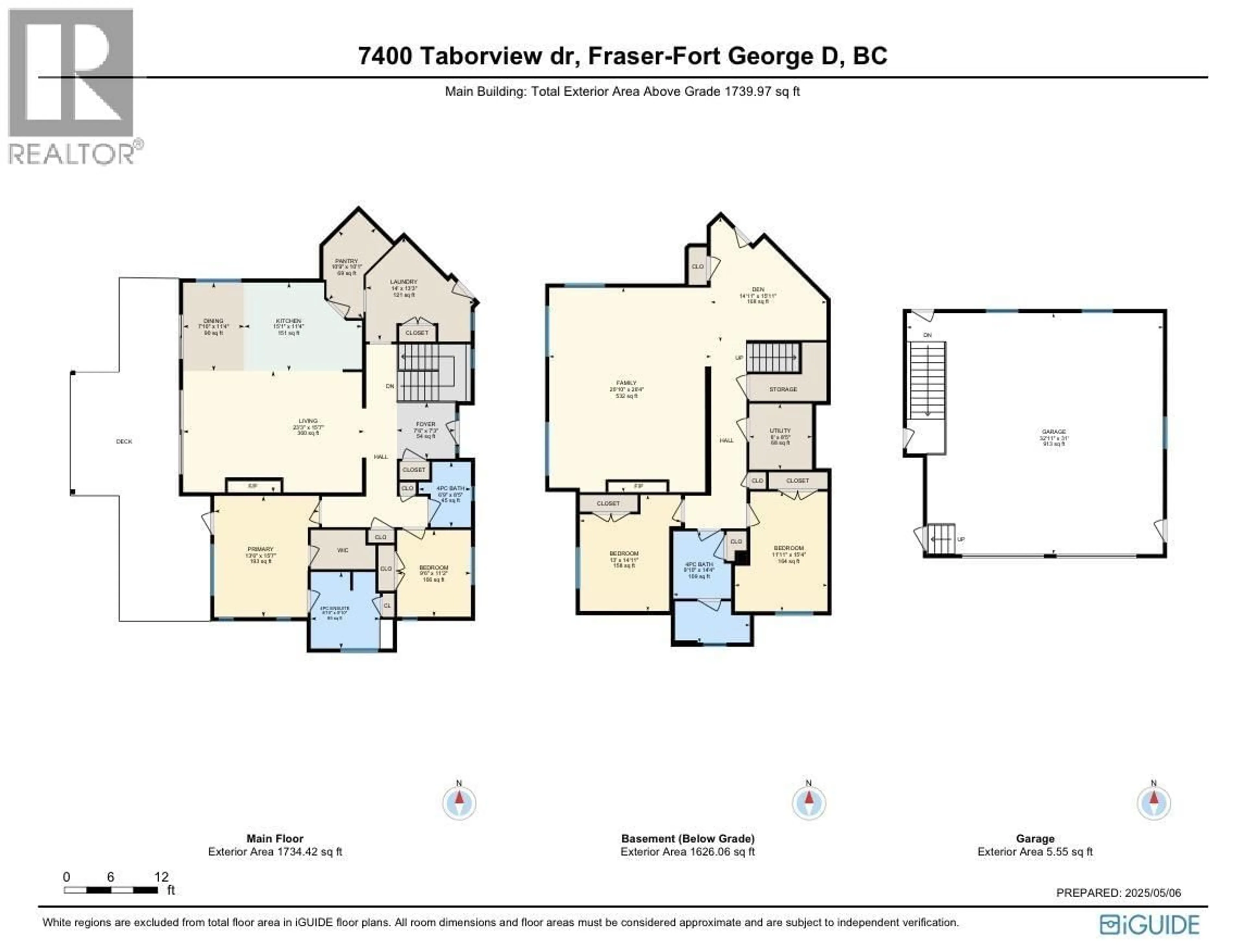 Floor plan for 7400 TABORVIEW DRIVE, Prince George British Columbia V2N5W4
