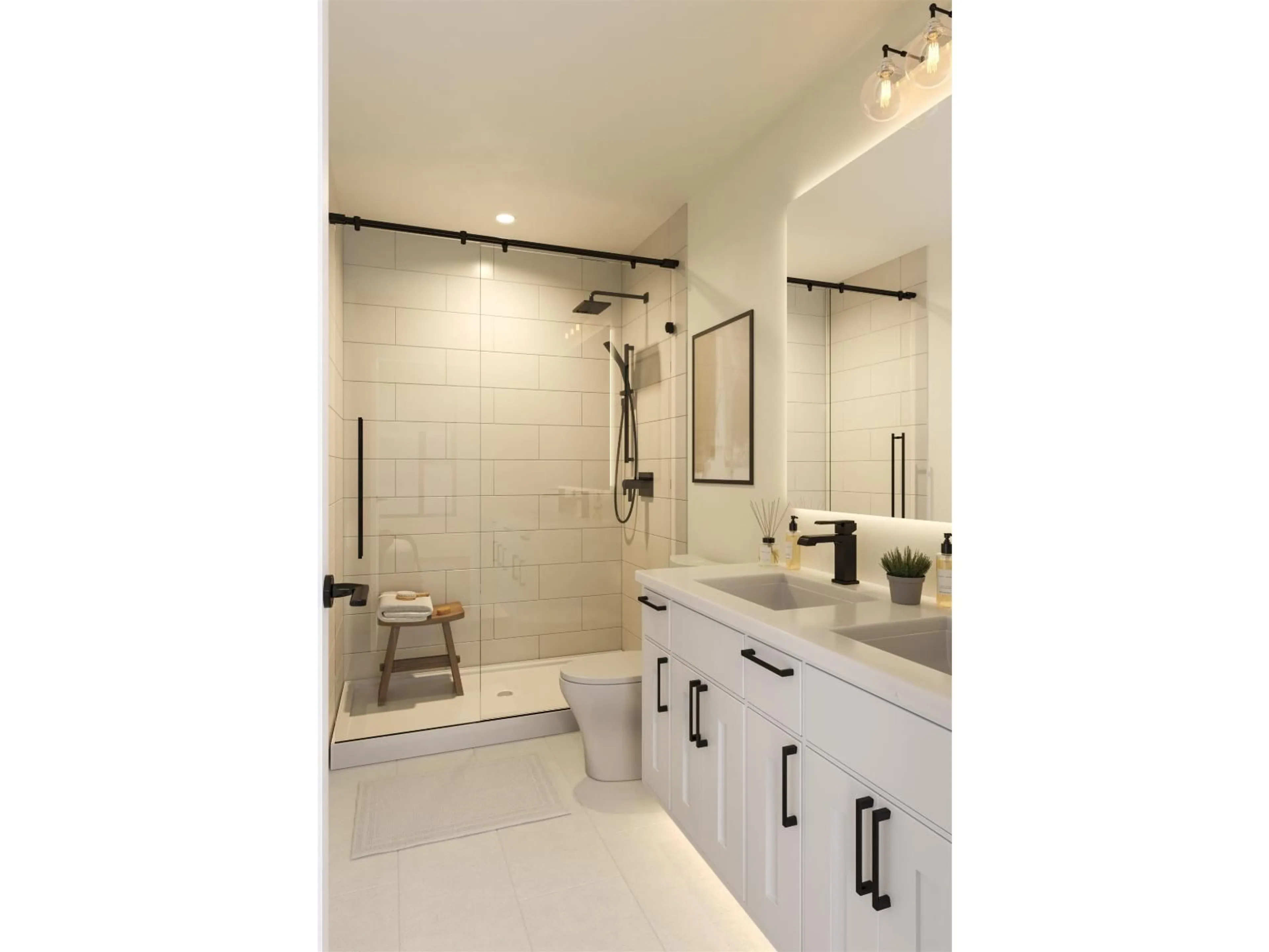 Contemporary bathroom, ceramic/tile floor for 208 - 17783 56A AVENUE, Surrey British Columbia V3W2V7