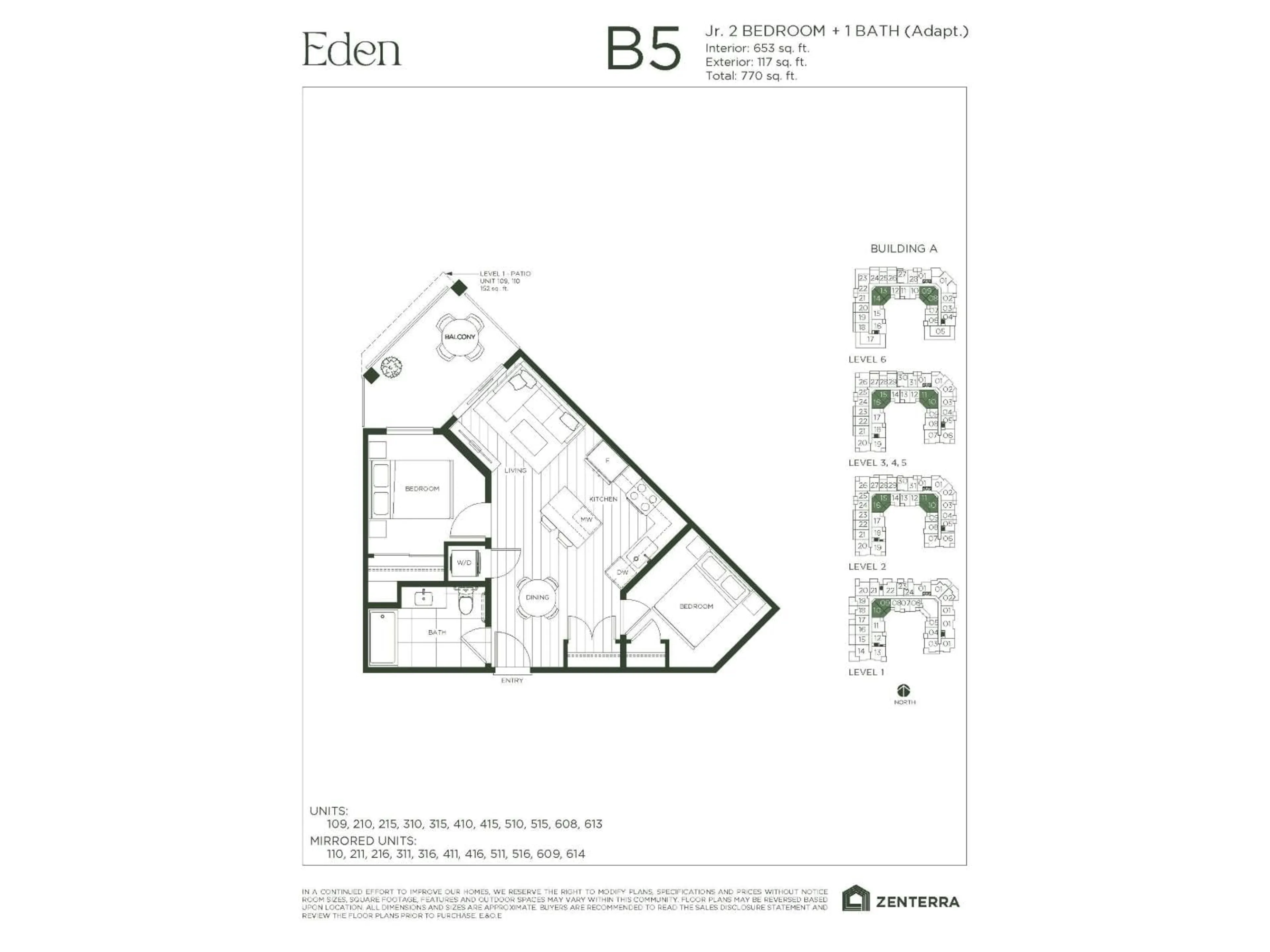 Floor plan for A216 - 19936 77 AVENUE, Langley British Columbia V0V0V0
