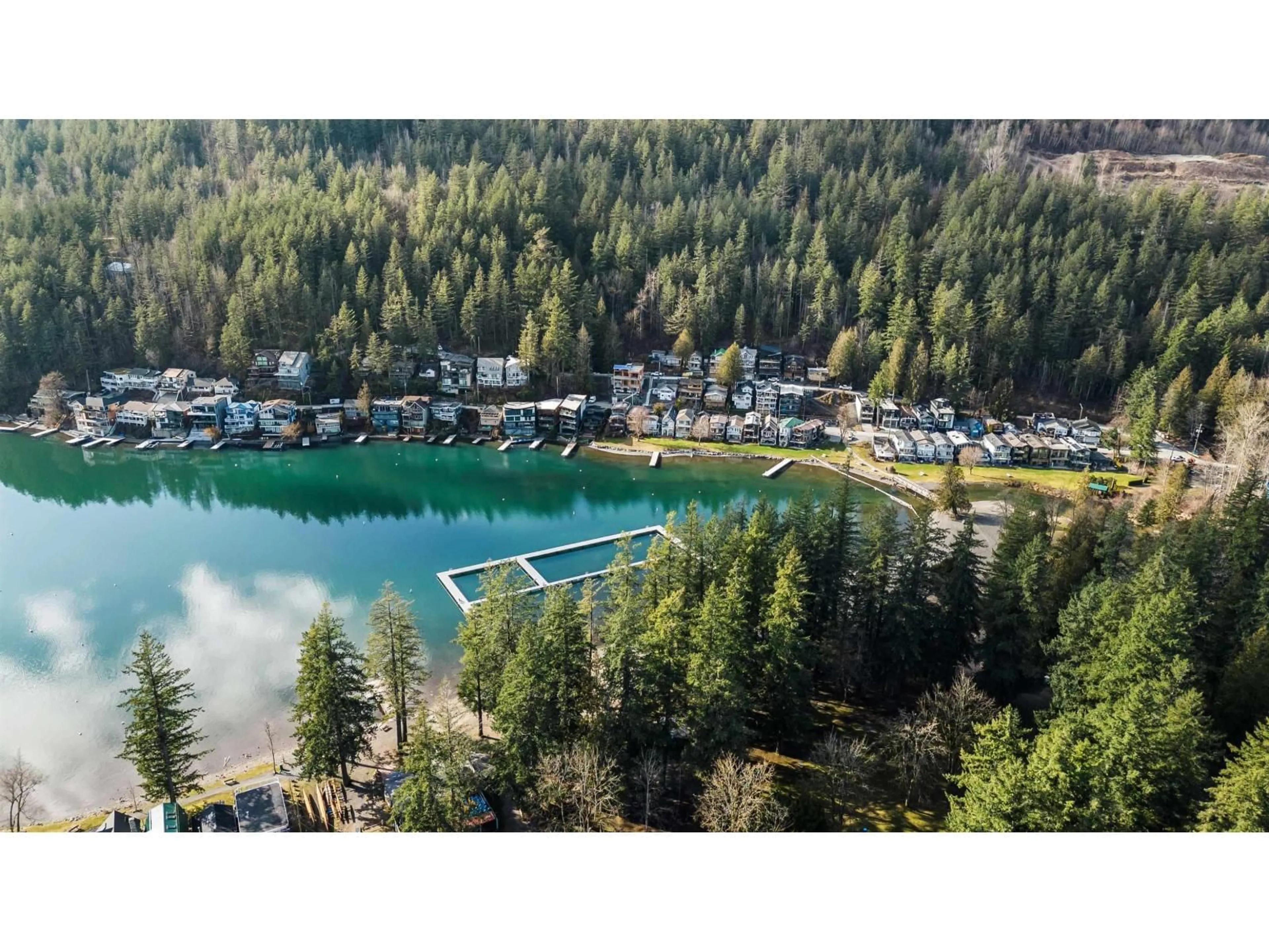 A pic from outside/outdoor area/front of a property/back of a property/a pic from drone, water/lake/river/ocean view for 202 LAKESHORE DRIVE, Cultus Lake British Columbia V2R5A1