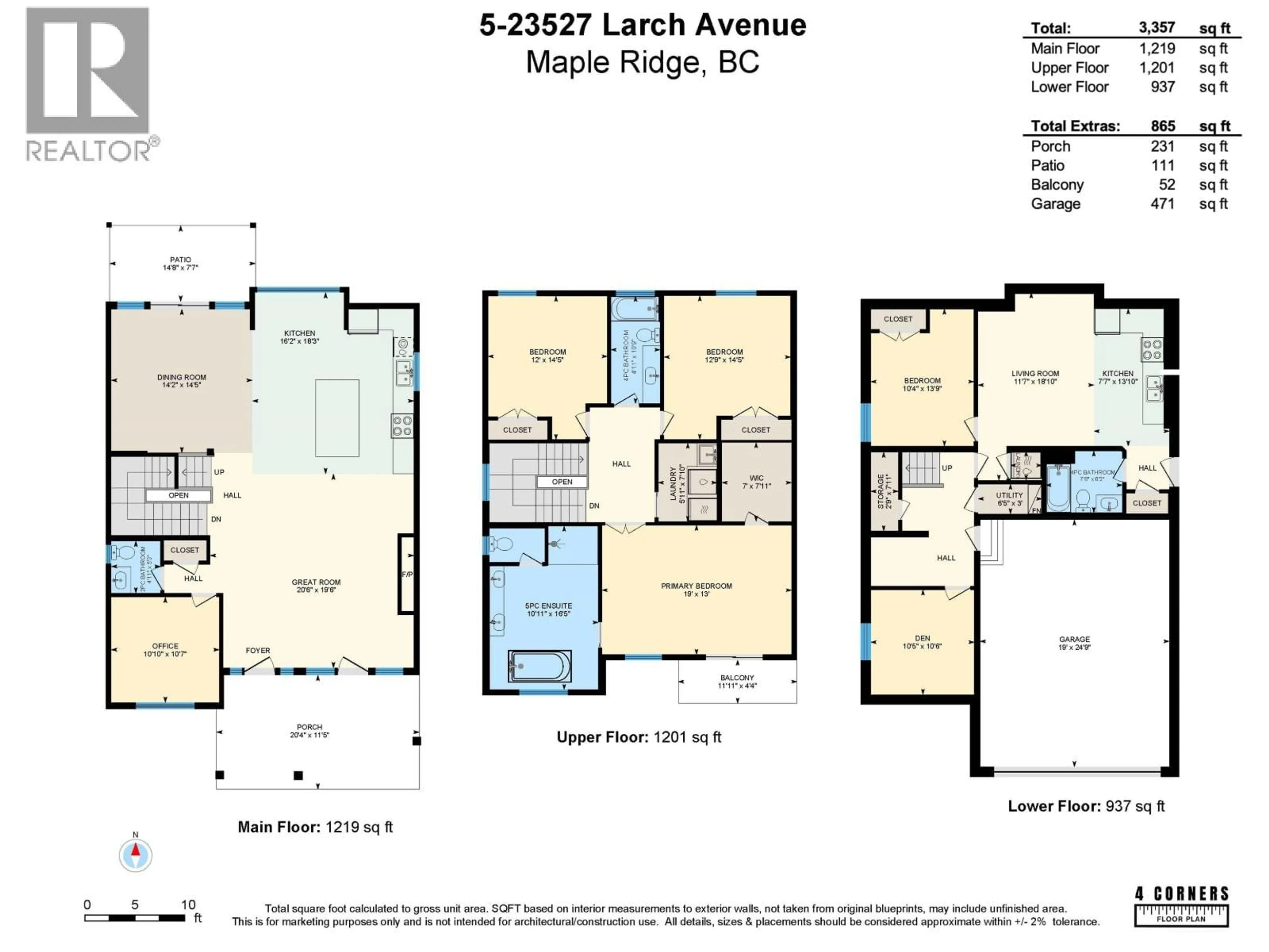 Floor plan for 5 - 23527 LARCH AVENUE, Maple Ridge British Columbia V4R2S6