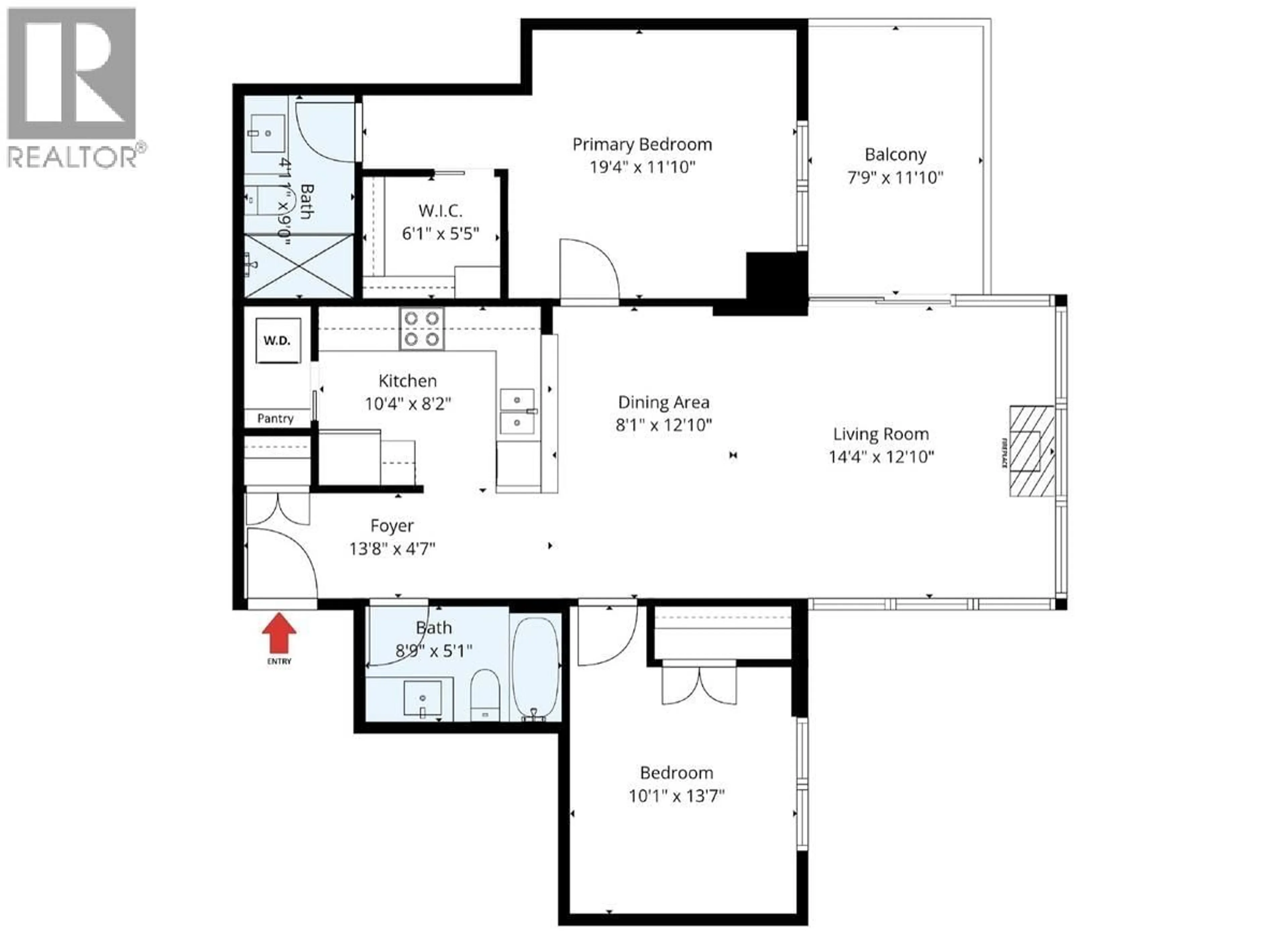 Floor plan for 1001 - 288 UNGLESS WAY, Port Moody British Columbia V3H0C9