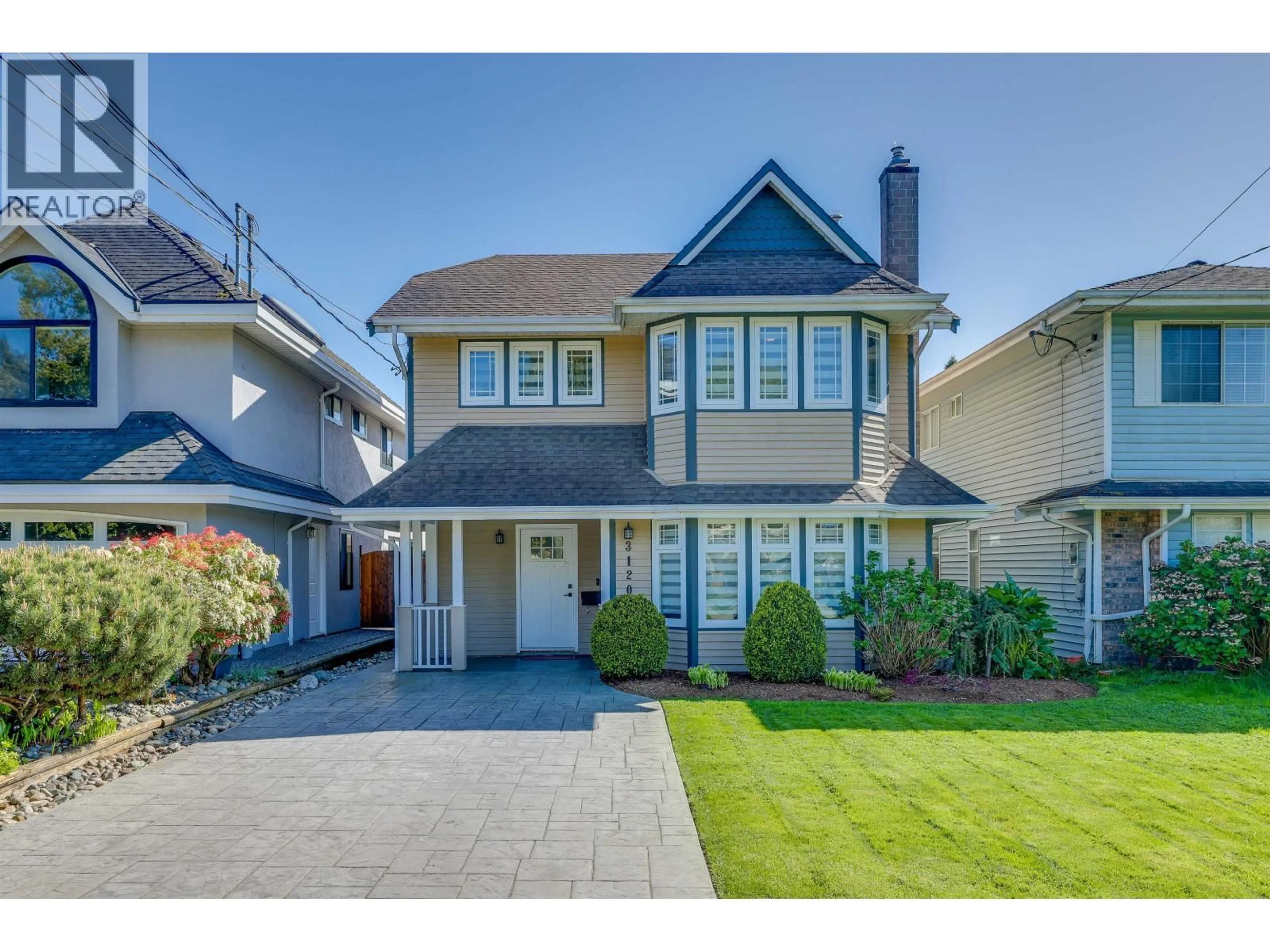 Home with vinyl exterior material, street for 3120 BROADWAY STREET, Richmond British Columbia V7E2W9