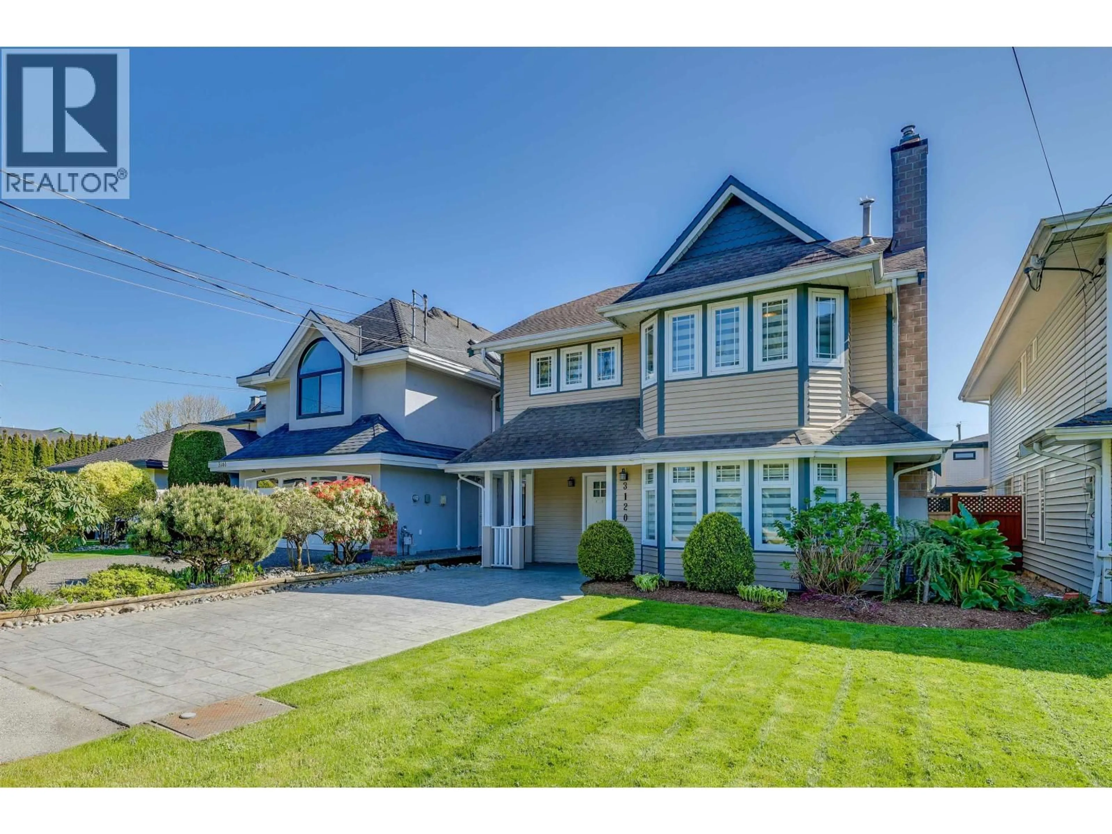 Home with vinyl exterior material, street for 3120 BROADWAY STREET, Richmond British Columbia V7E2W9