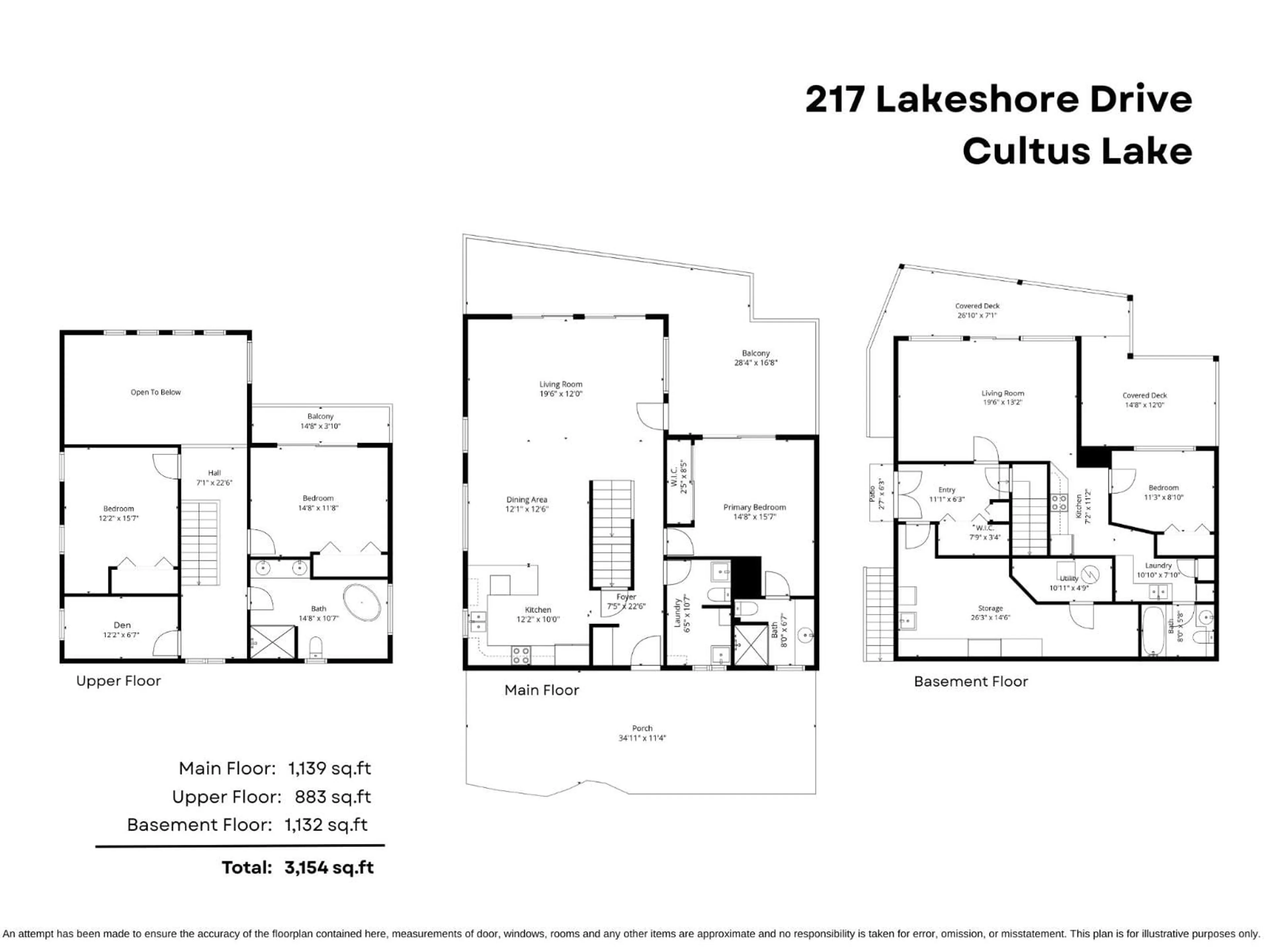 Floor plan for 217 LAKESHORE DRIVE, Cultus Lake British Columbia V2R5A1