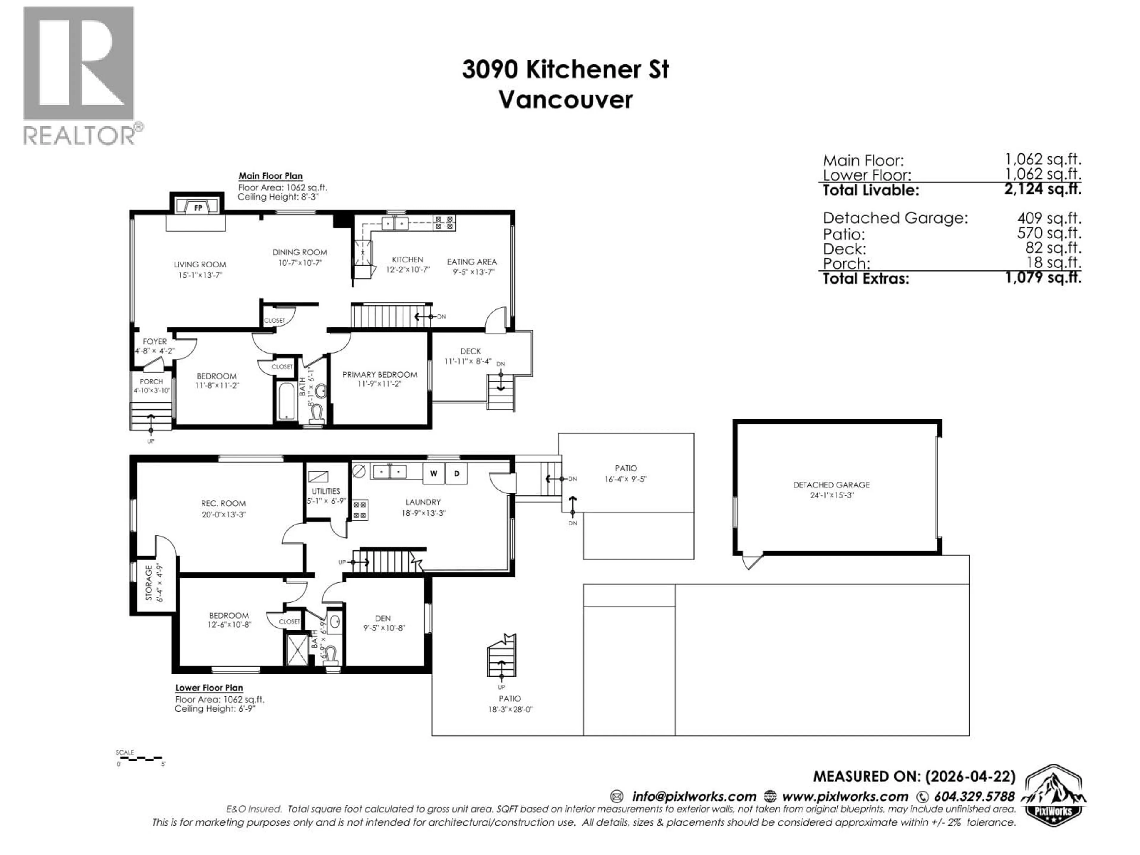 Floor plan for 3090 KITCHENER STREET, Vancouver British Columbia V5K3E7