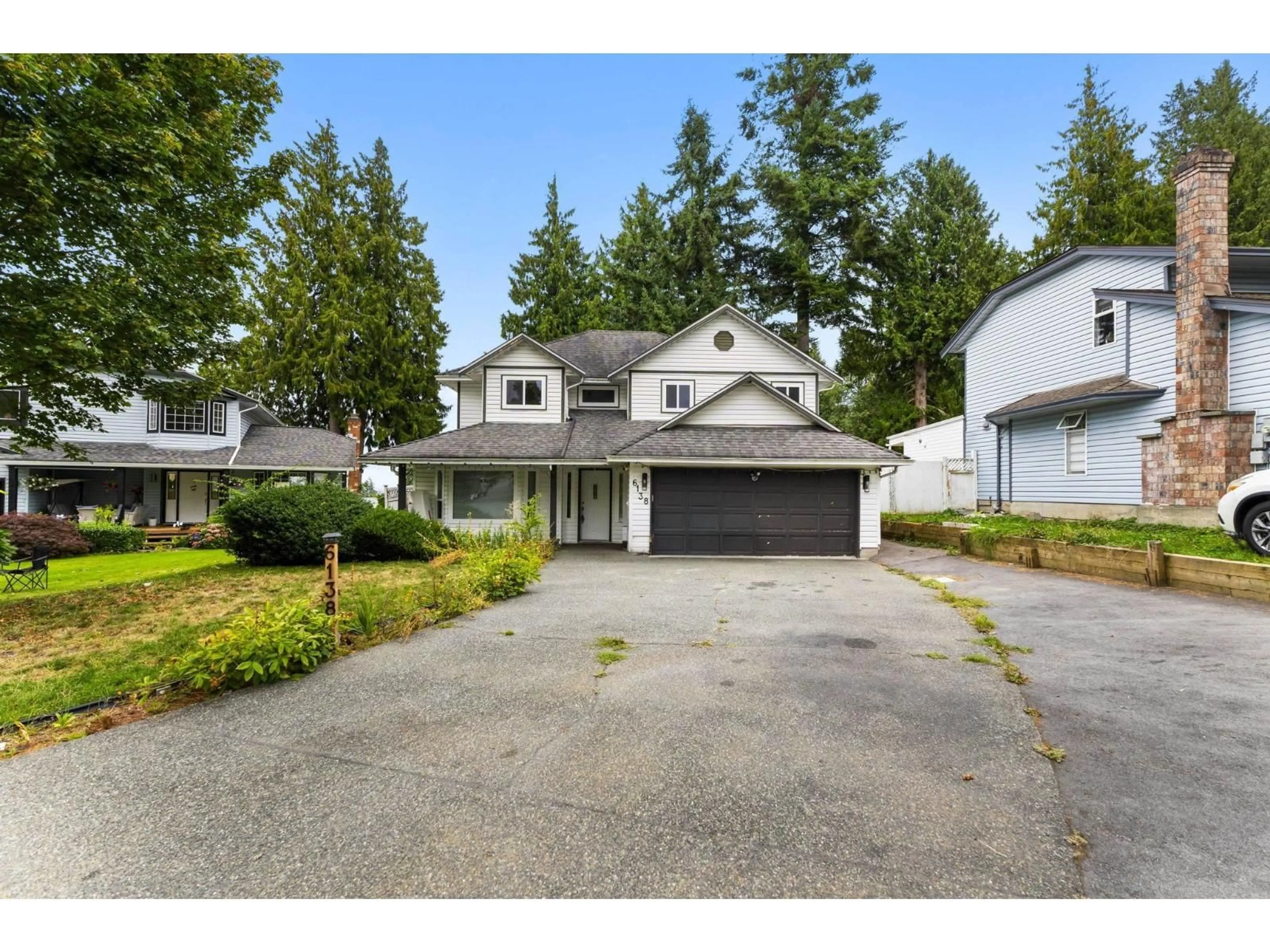 A pic from outside/outdoor area/front of a property/back of a property/a pic from drone, street for 6138 134A STREET, Surrey British Columbia V3X1L9