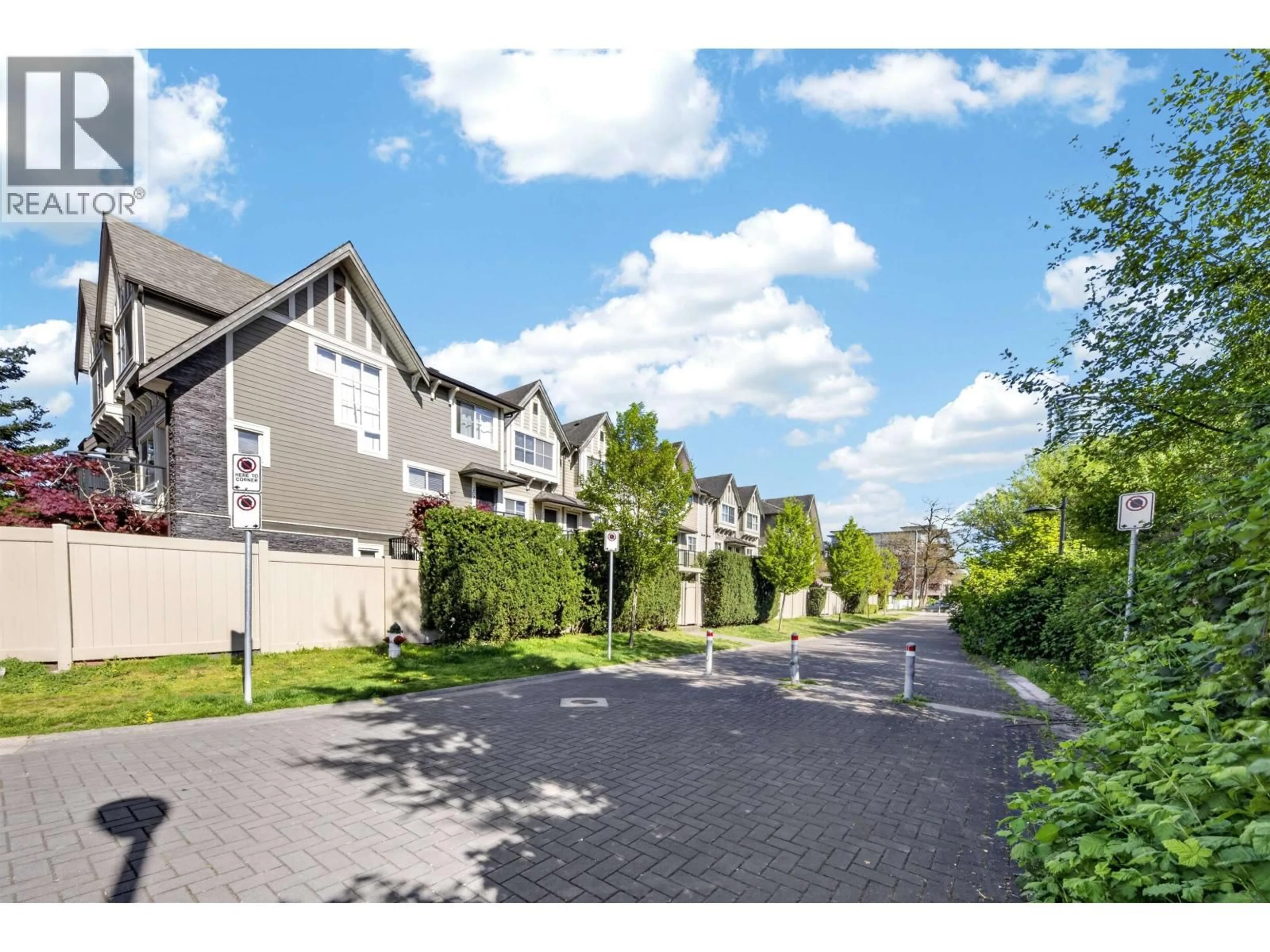 A pic from outside/outdoor area/front of a property/back of a property/a pic from drone, street for 203 - 7159 STRIDE AVENUE, Burnaby British Columbia V3N1T8