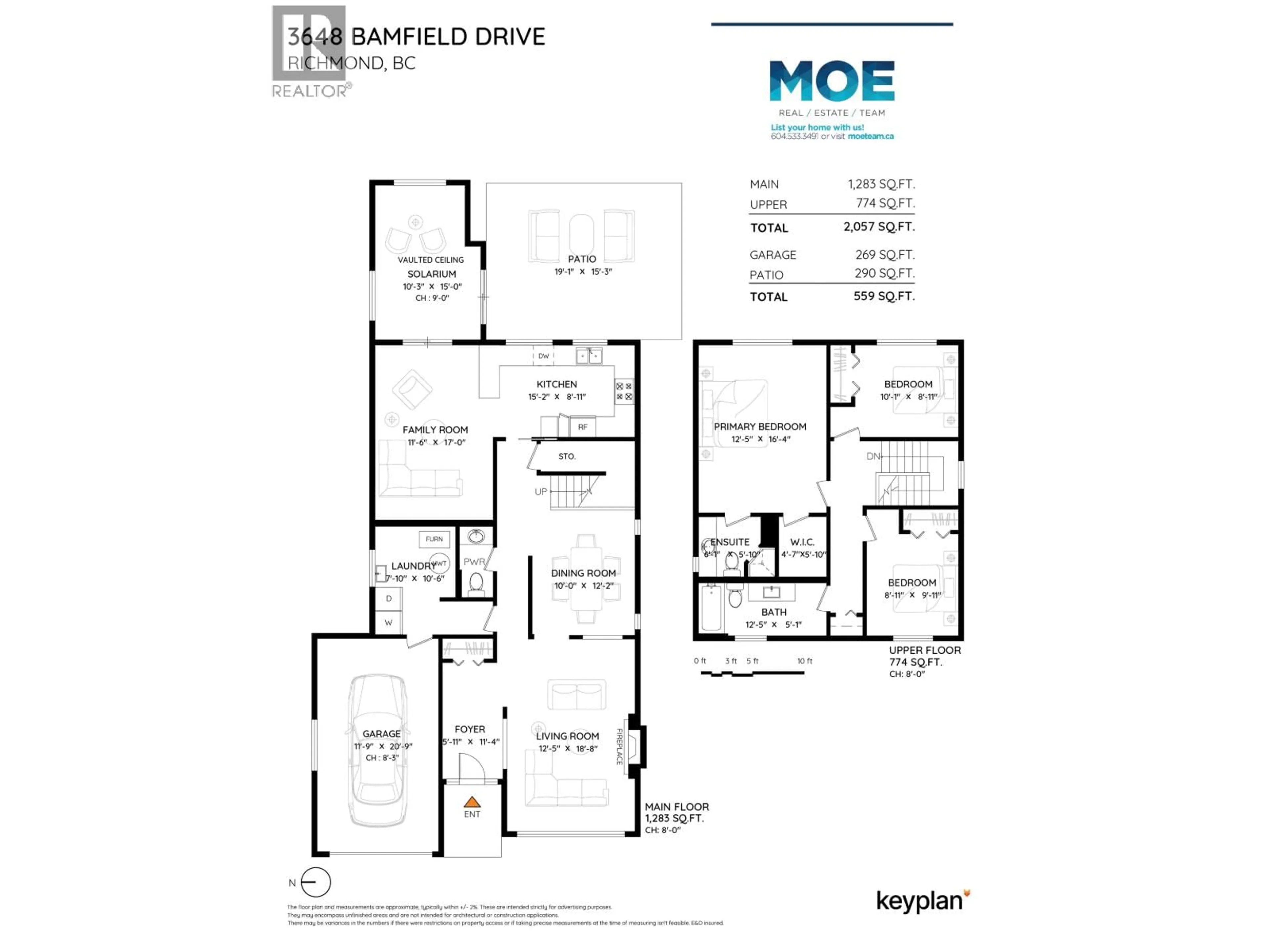 Floor plan for 3648 BAMFIELD DRIVE, Richmond British Columbia V6X3B5