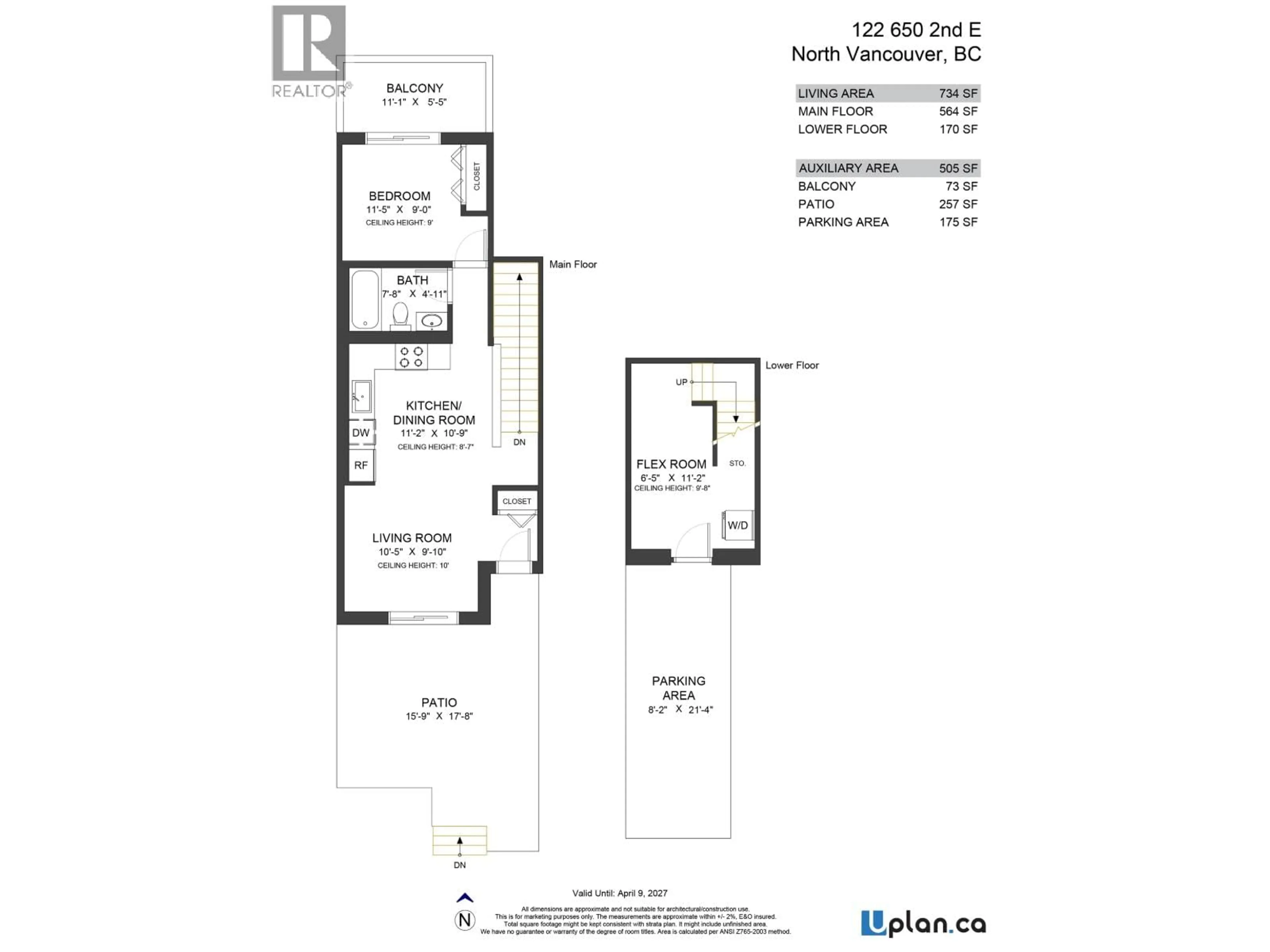 Floor plan for 122 - 650 2ND STREET, North Vancouver British Columbia V7L1E3