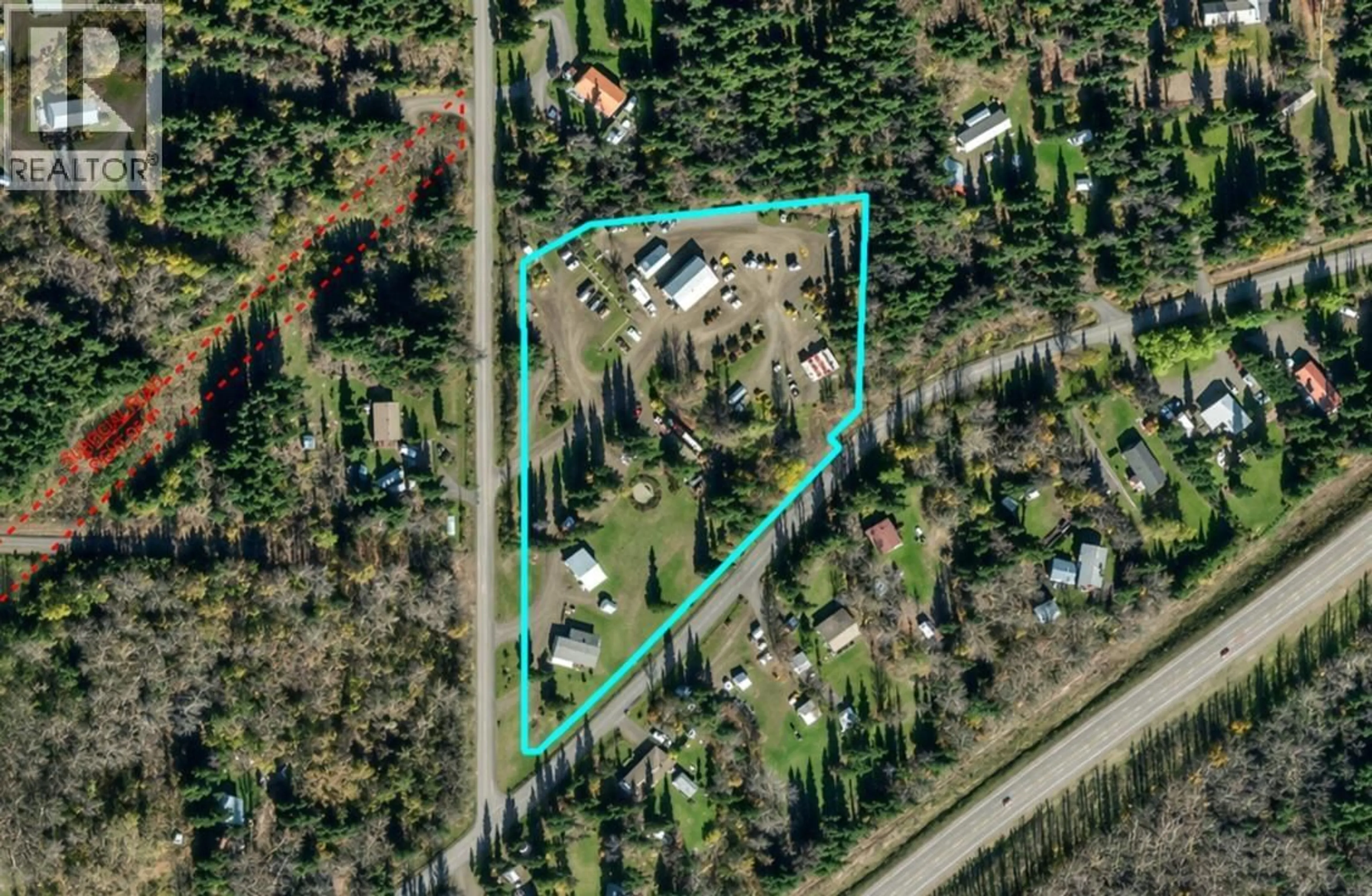 A pic from outside/outdoor area/front of a property/back of a property/a pic from drone, forest/trees view for 3260 GUN RANGE ROAD, Houston British Columbia V0J1Z2