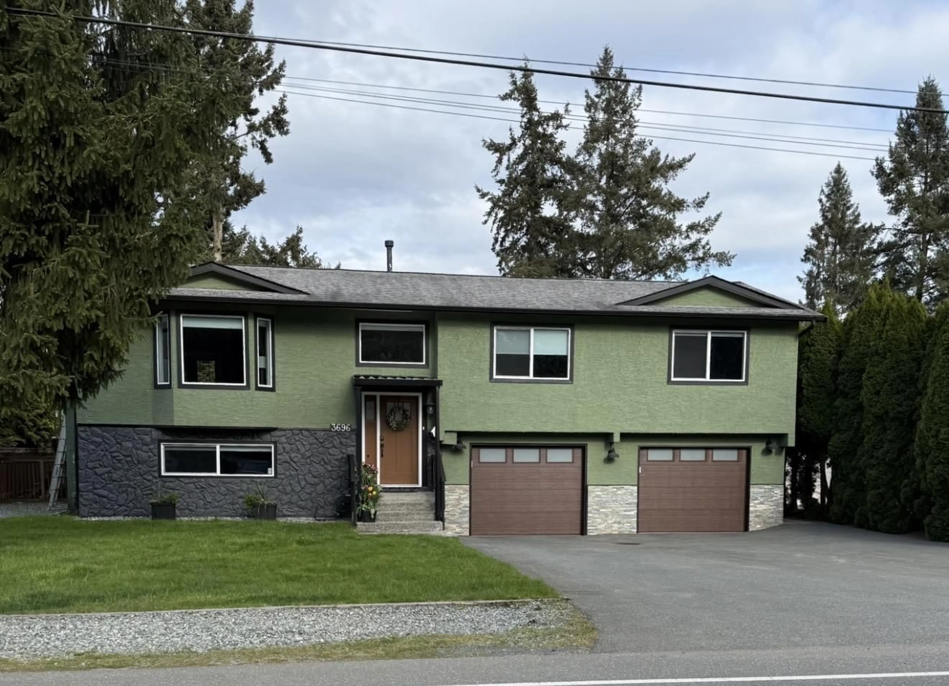 Home with vinyl exterior material, street for 3696 197 STREET, Langley British Columbia V3A1B3
