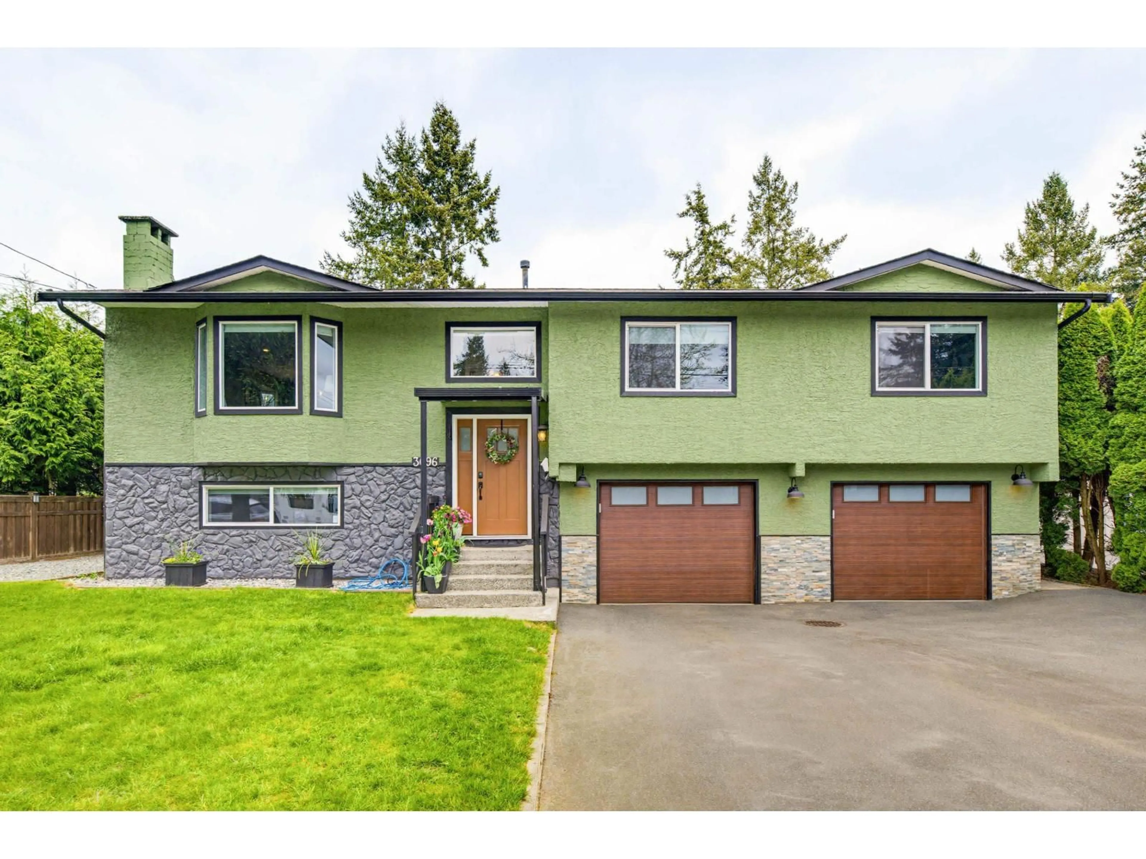 Home with vinyl exterior material, street for 3696 197 STREET, Langley British Columbia V3A1B3