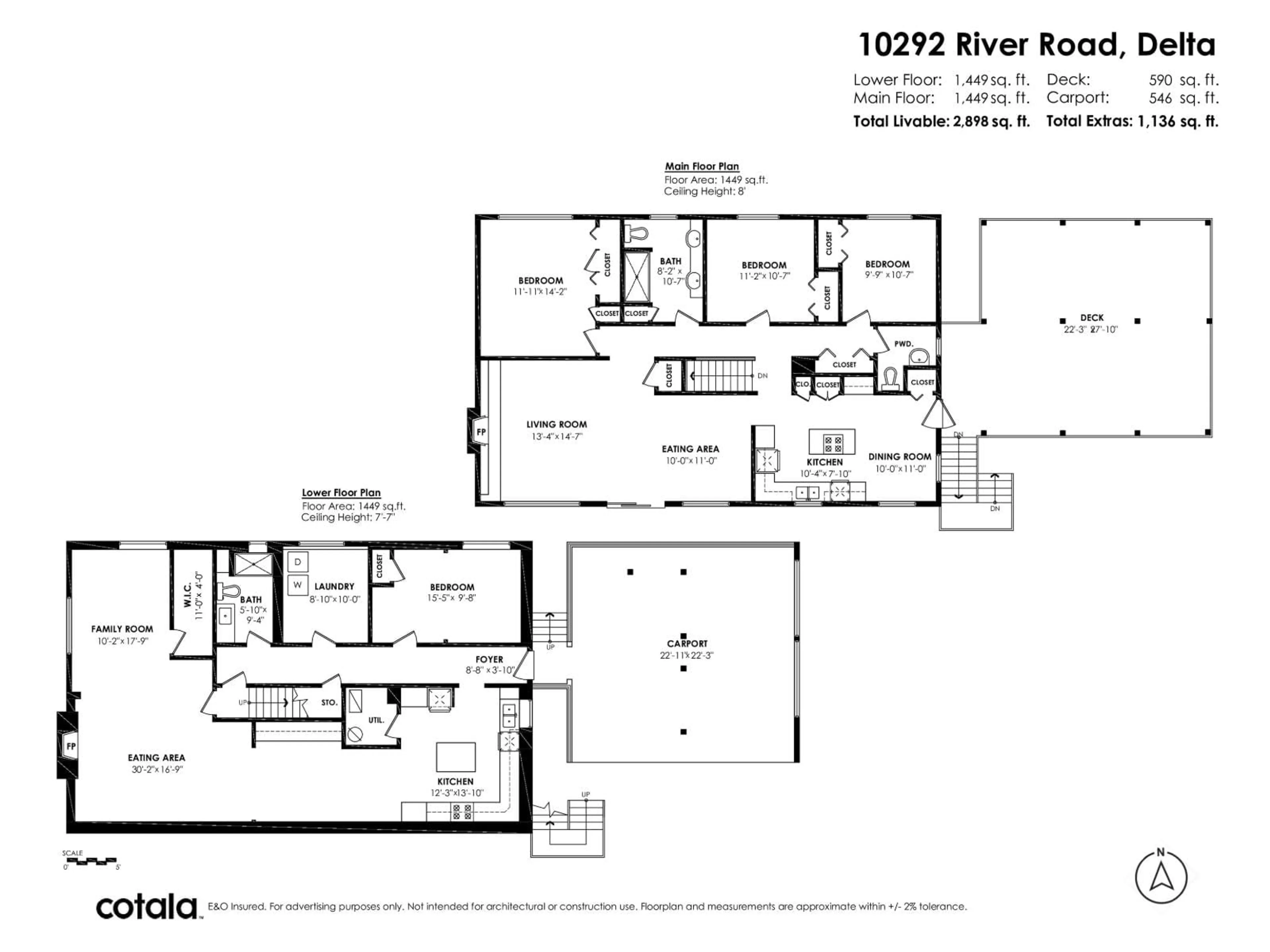 Floor plan for 10292 RIVER ROAD, Delta British Columbia V4C2R5