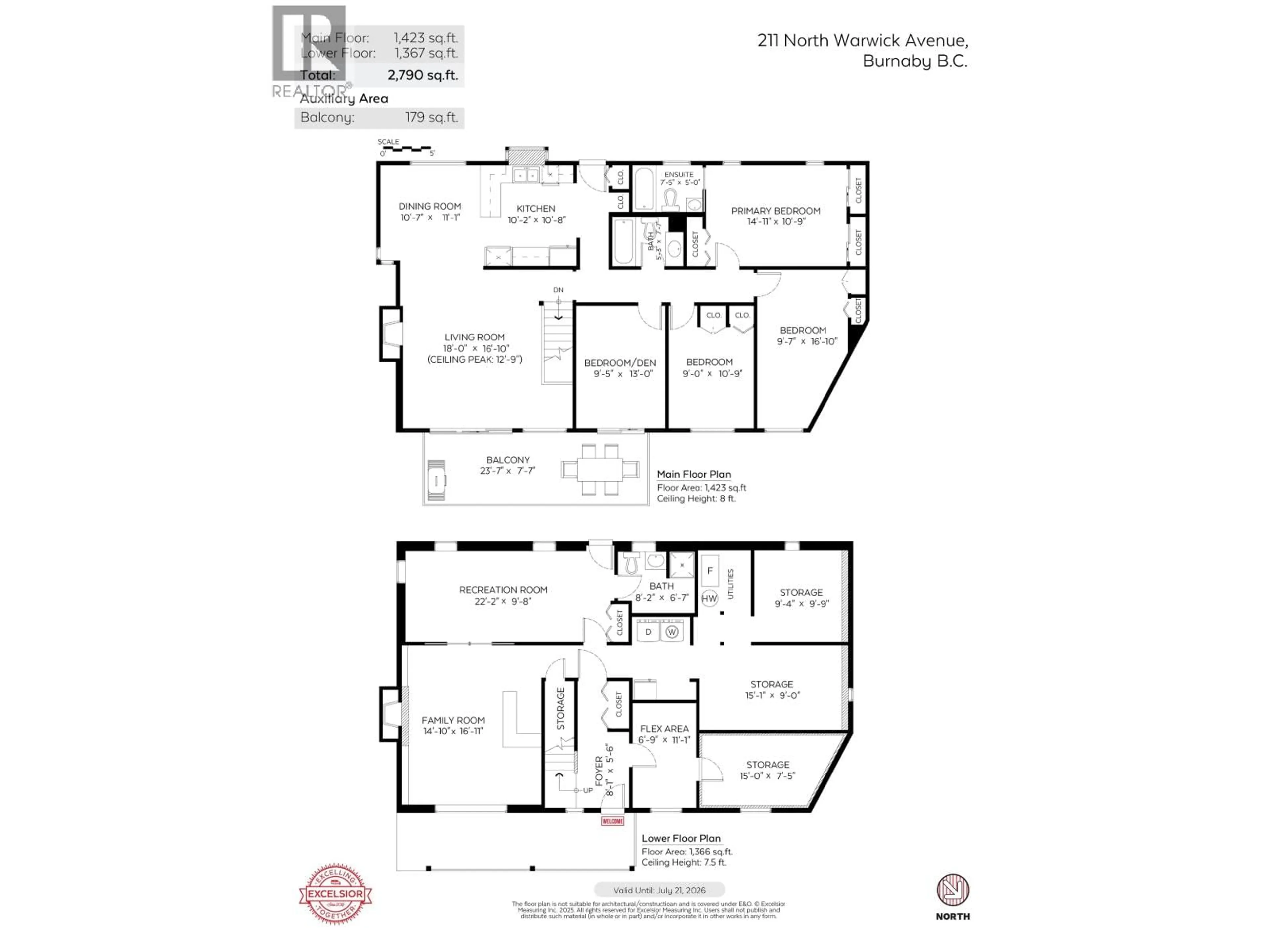 Floor plan for 211 WARWICK AVENUE, Burnaby British Columbia V5B1K8