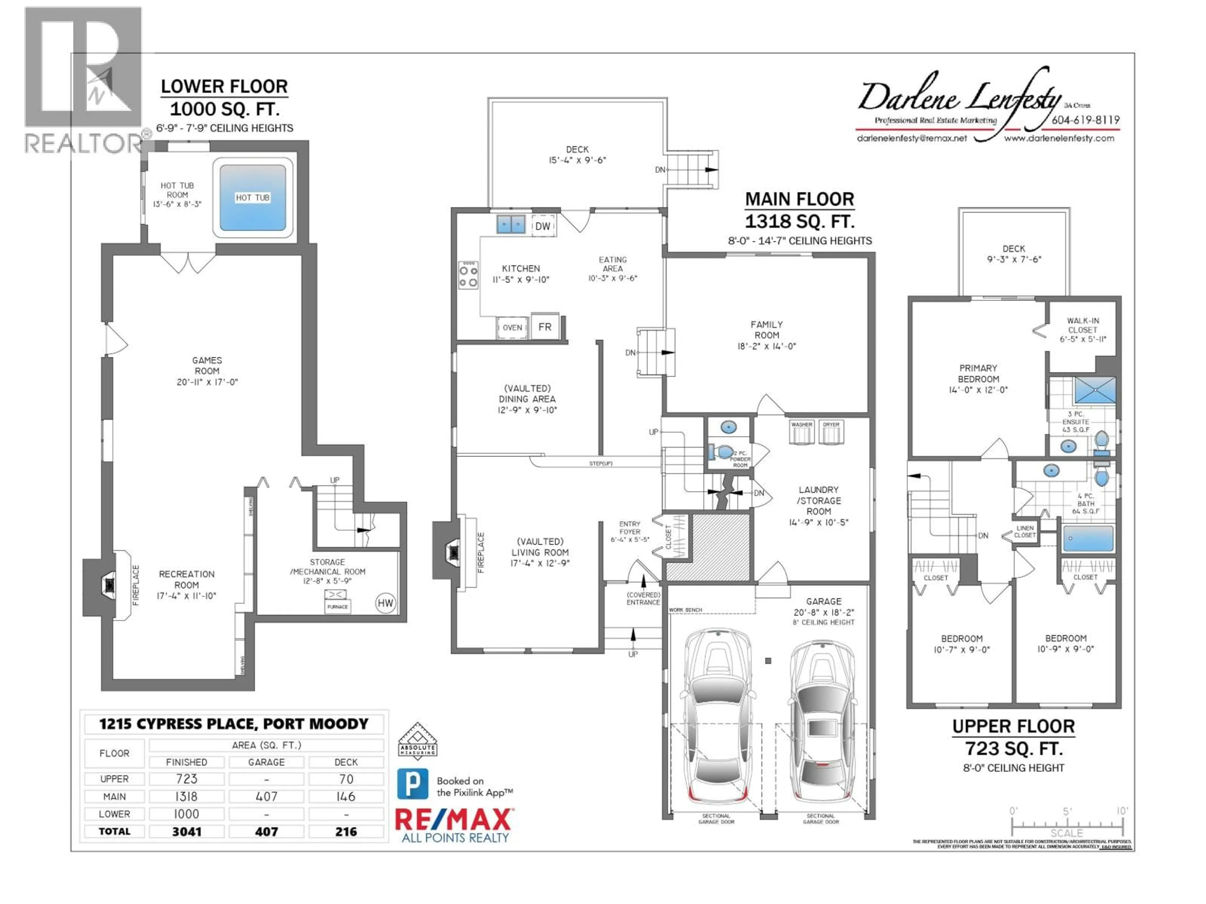 Floor plan for 1215 CYPRESS PLACE, Port Moody British Columbia V3H3Y7