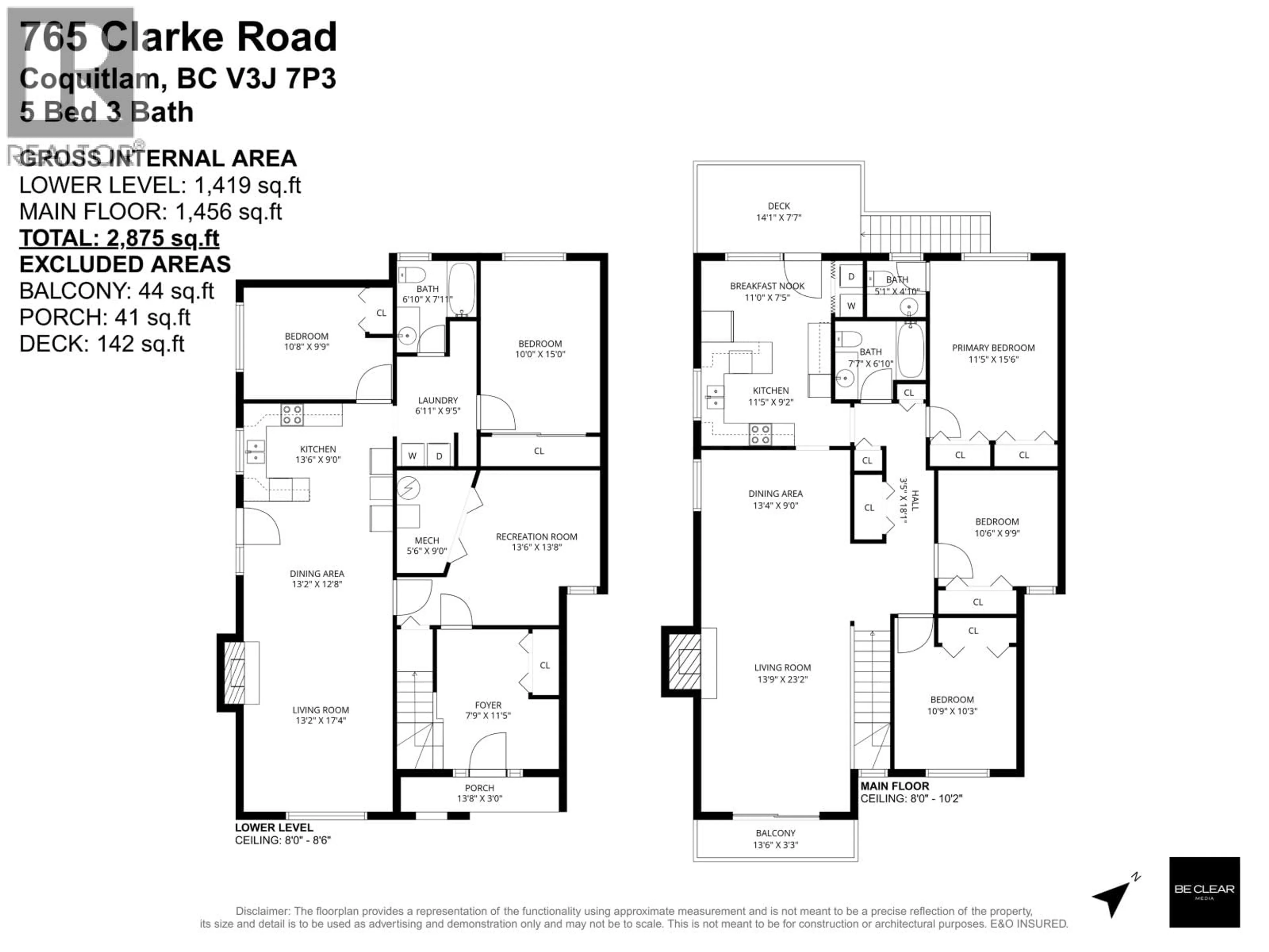 Floor plan for 765 CLARKE ROAD, Coquitlam British Columbia V3J7P3