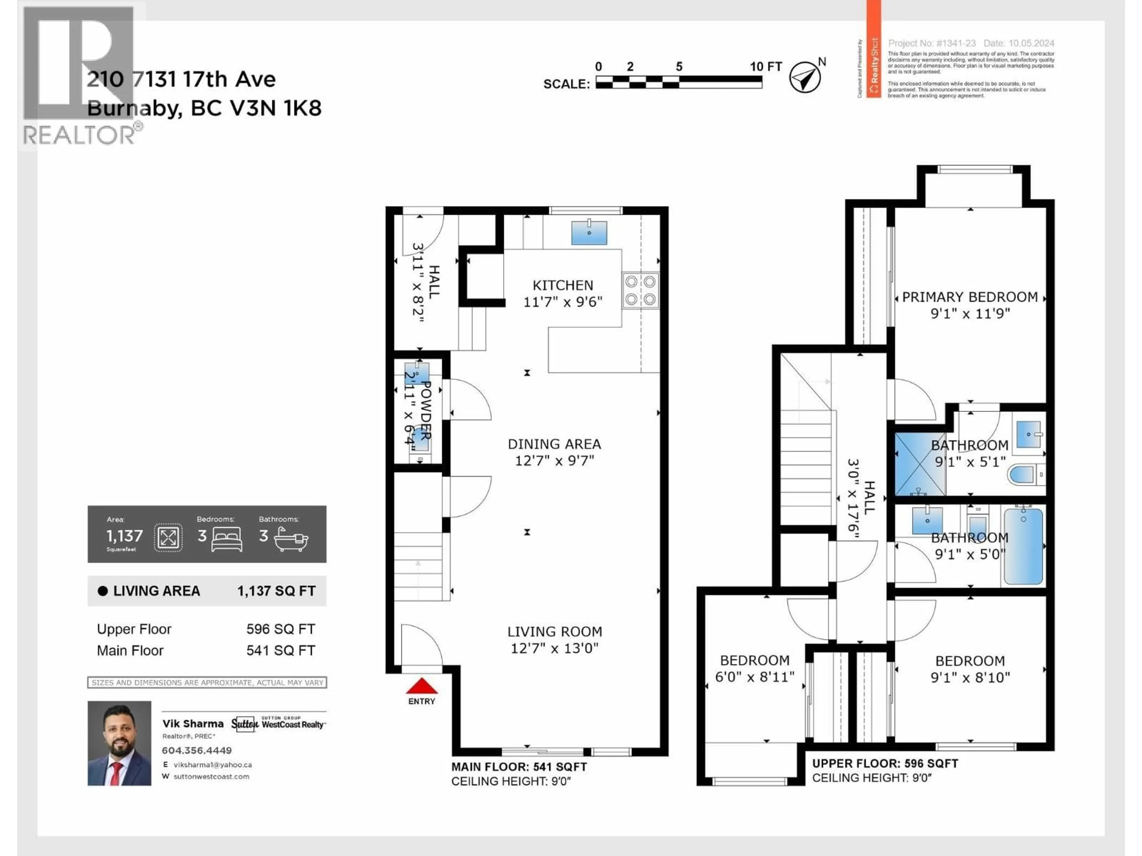 Floor plan for 210 - 7161 17TH AVENUE, Burnaby British Columbia V3N0K1