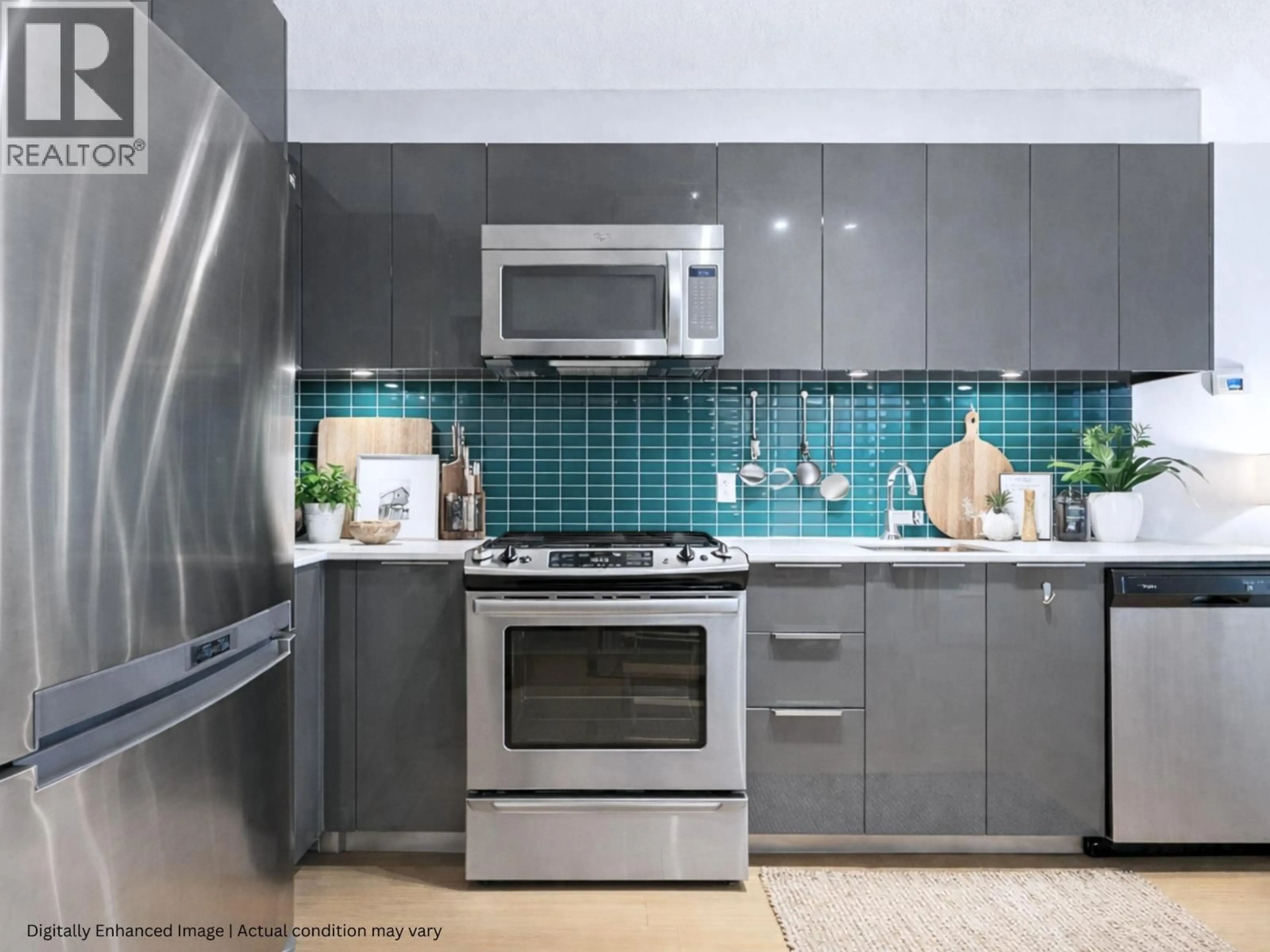 Contemporary kitchen, ceramic/tile floor for 908 - 1325 ROLSTON STREET, Vancouver British Columbia V6B0M2