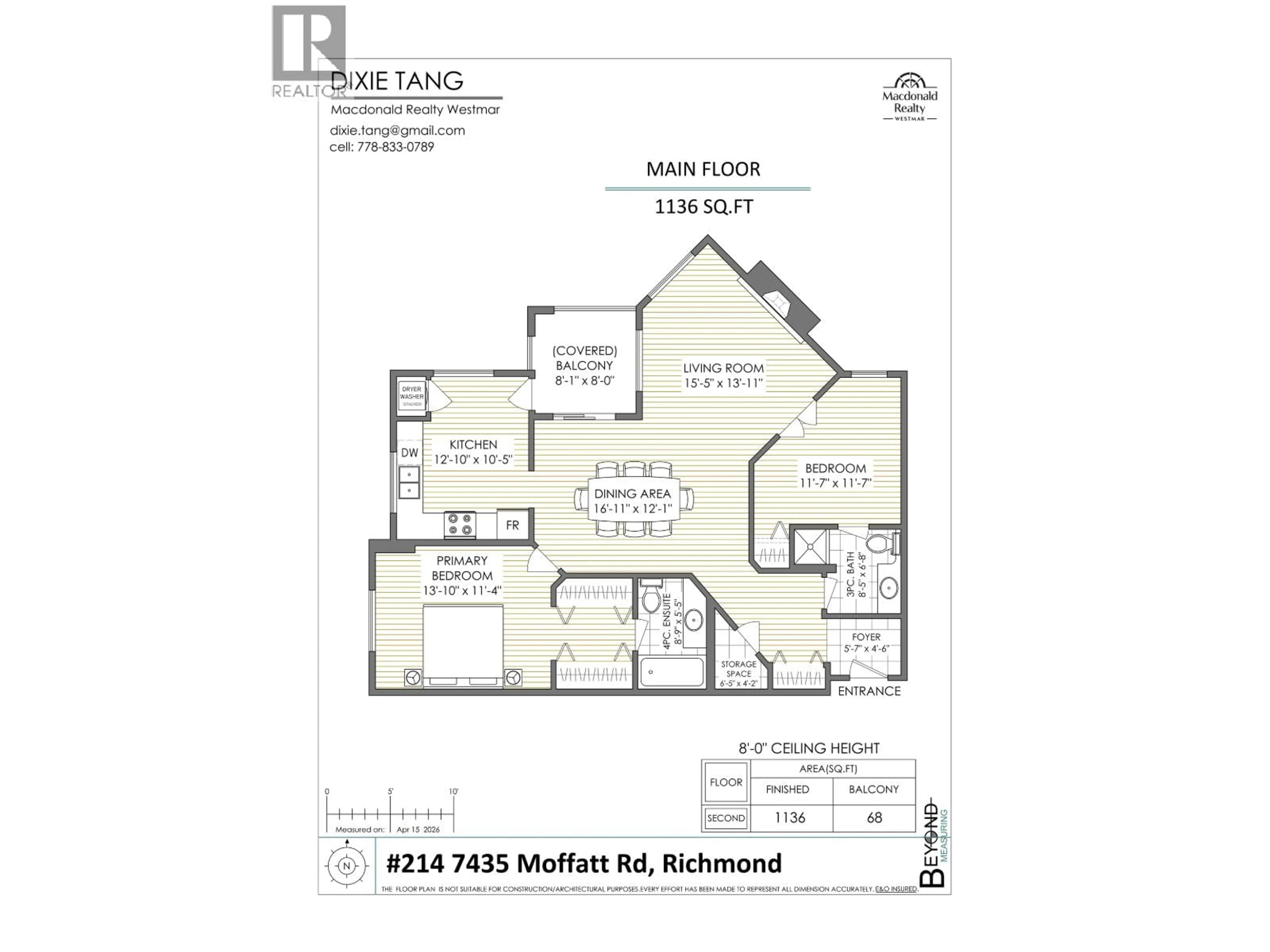 Floor plan for 214 - 7435 MOFFATT ROAD, Richmond British Columbia V6Y1X9