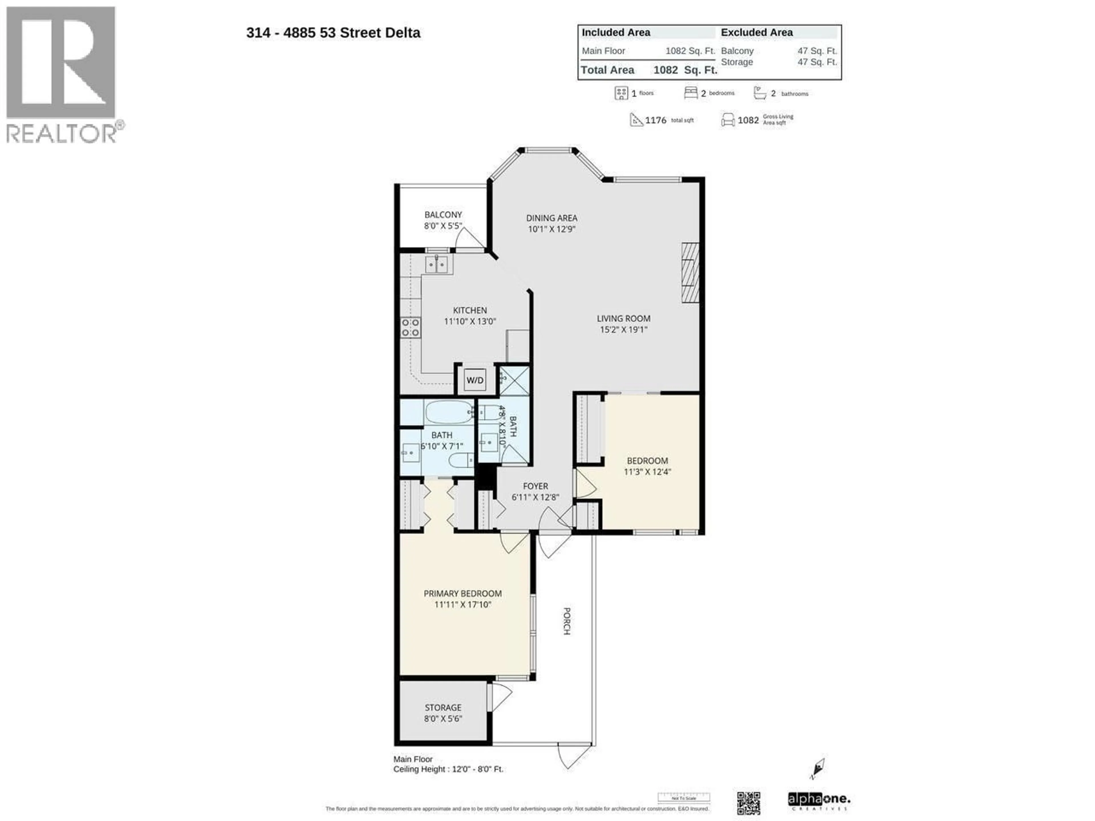 Floor plan for 314 - 4885 53 STREET, Delta British Columbia V4K2Z3