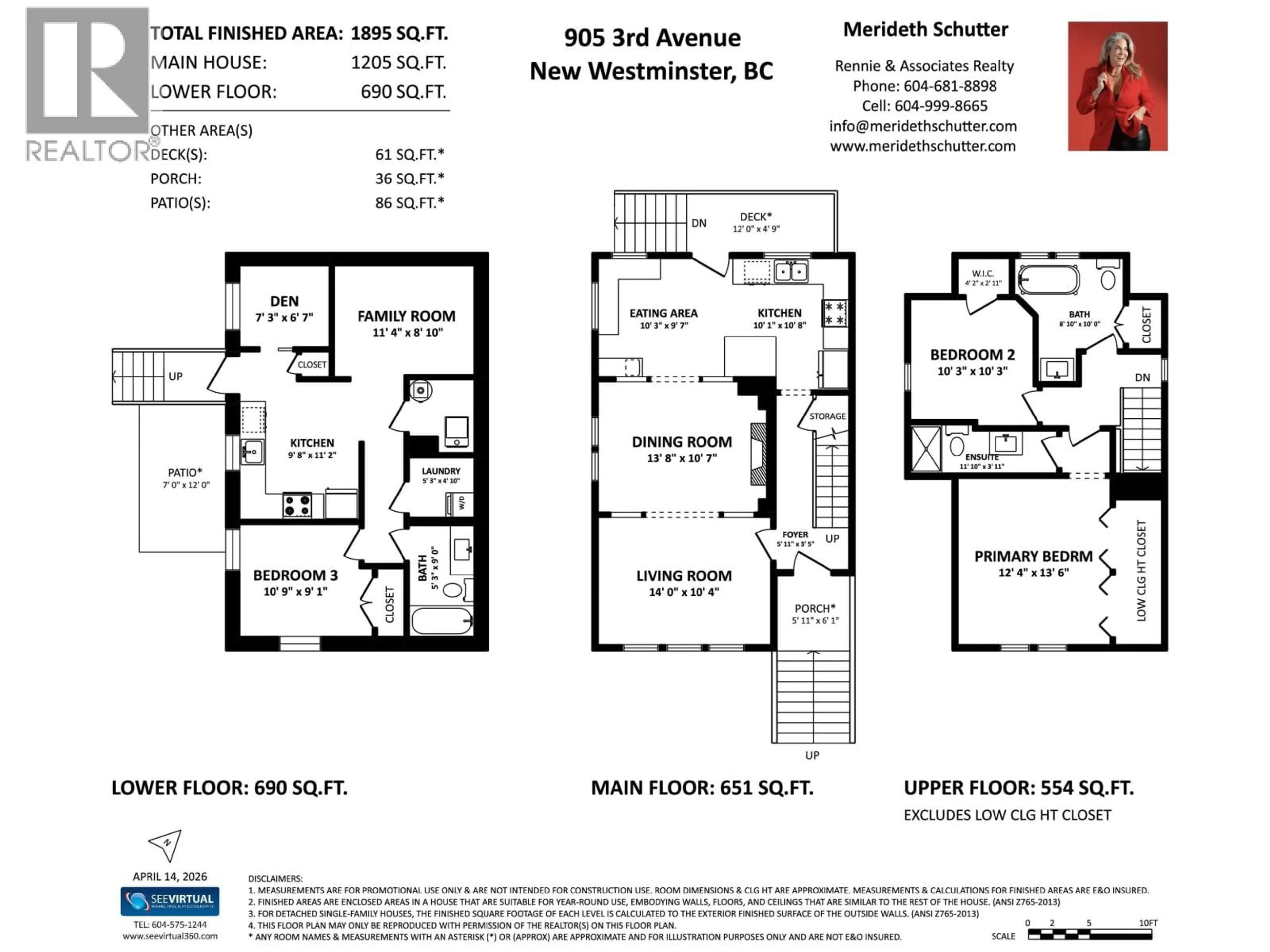 Floor plan for 905 THIRD AVENUE, New Westminster British Columbia V3M1P4