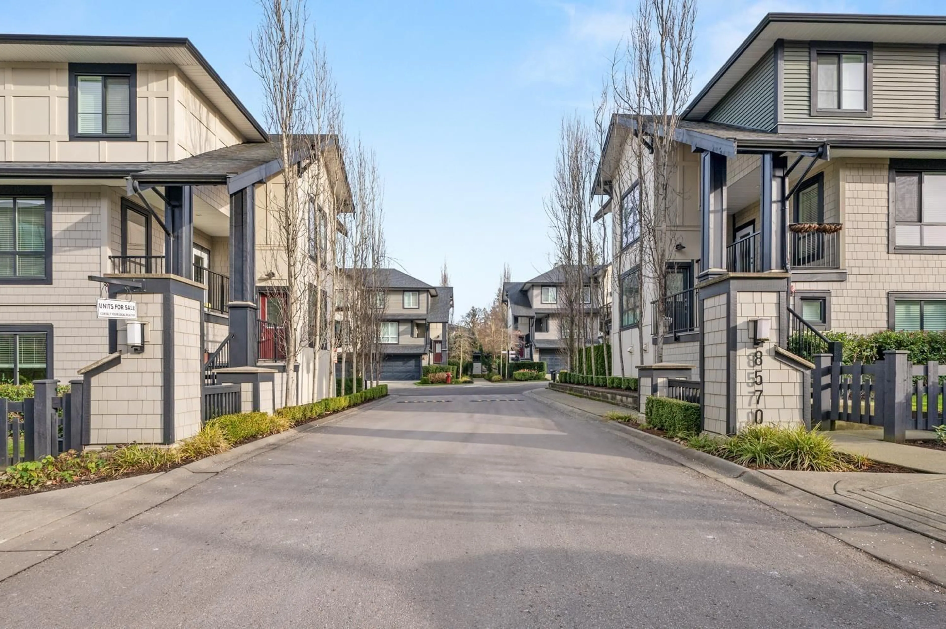 A pic from outside/outdoor area/front of a property/back of a property/a pic from drone, street for 94 - 8570 204 STREET, Langley British Columbia V2Y0T9