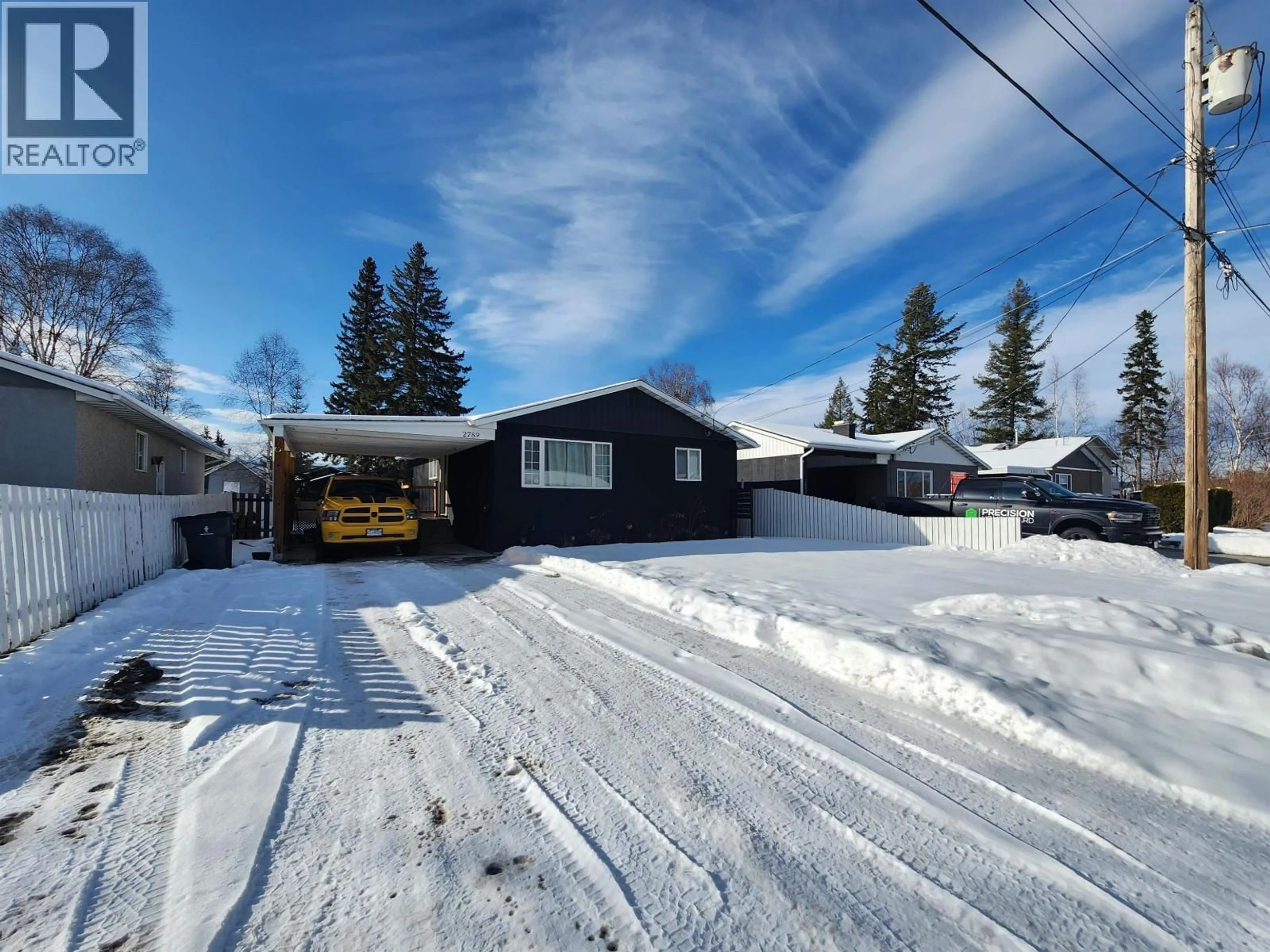 A pic from outside/outdoor area/front of a property/back of a property/a pic from drone, street for 2789 QUINCE STREET, Prince George British Columbia V2L2J1