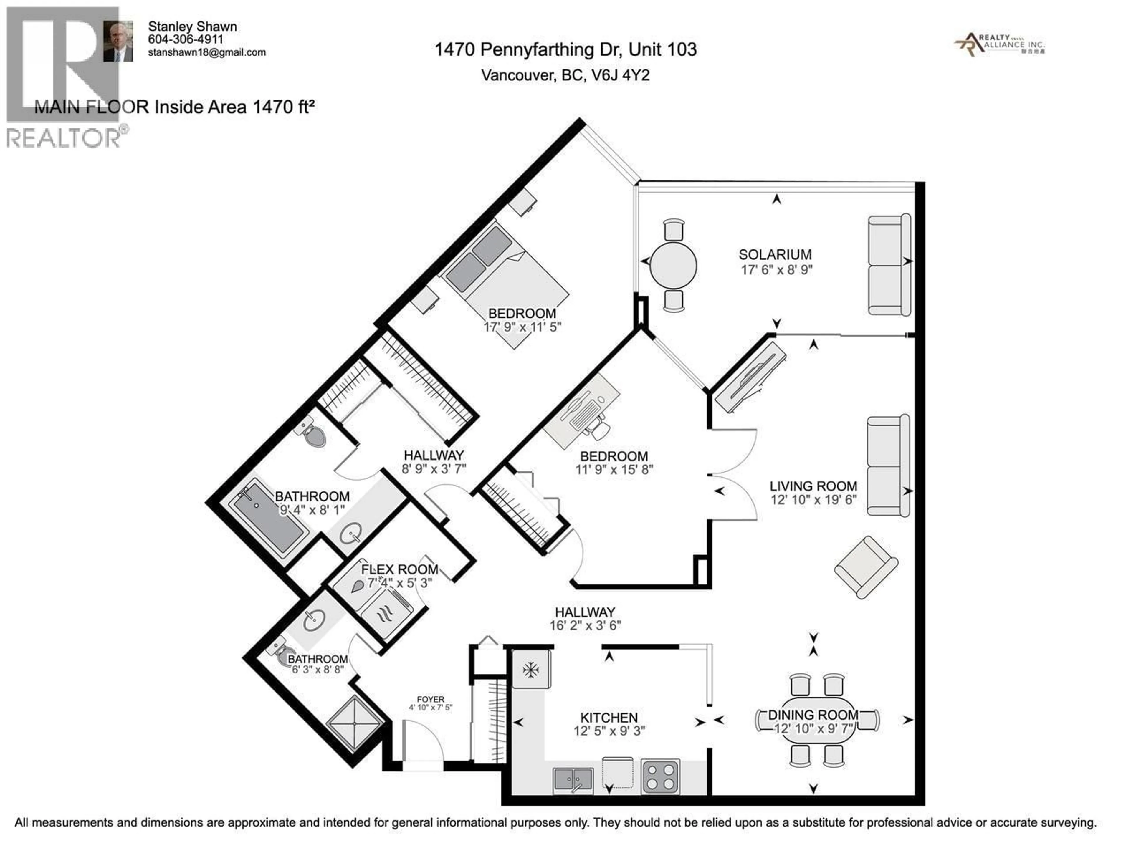 Floor plan for 103 - 1470 PENNYFARTHING DRIVE, Vancouver British Columbia V6J4Y2