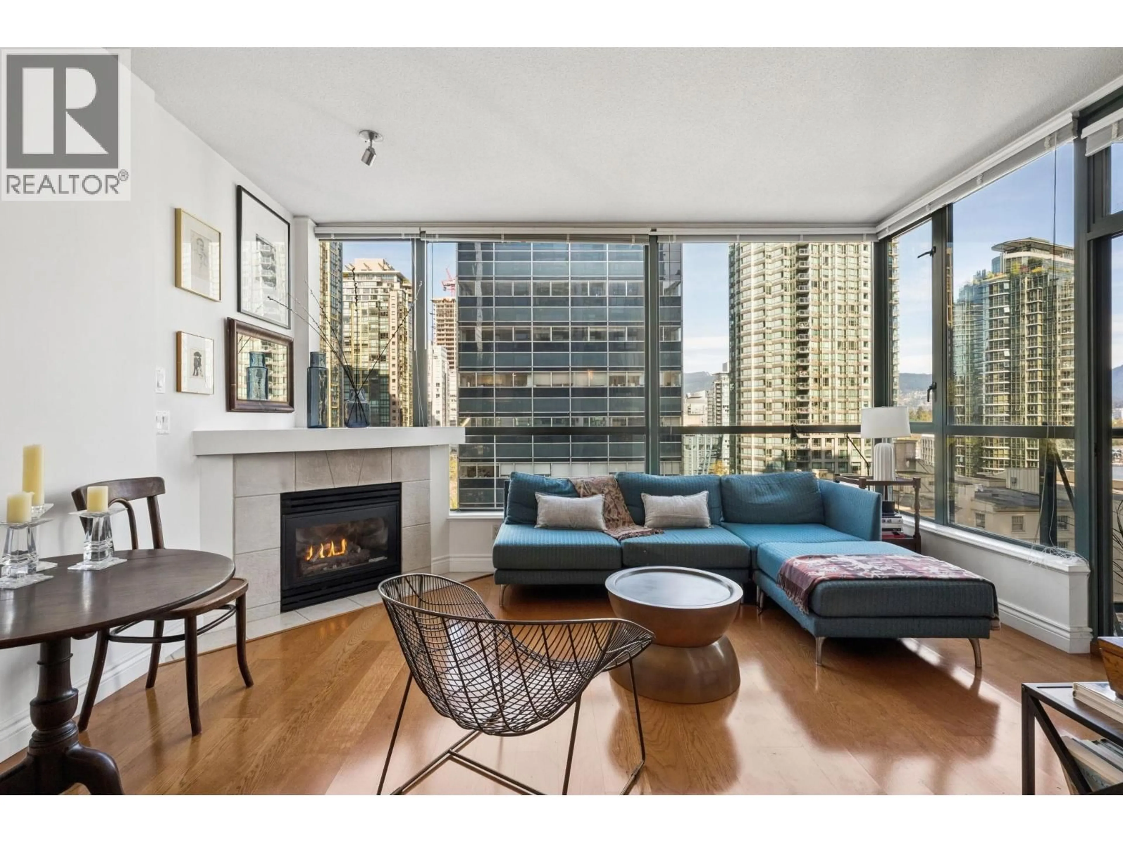 Living room with furniture, wood/laminate floor for 705 - 1239 GEORGIA STREET, Vancouver British Columbia V6B4R8