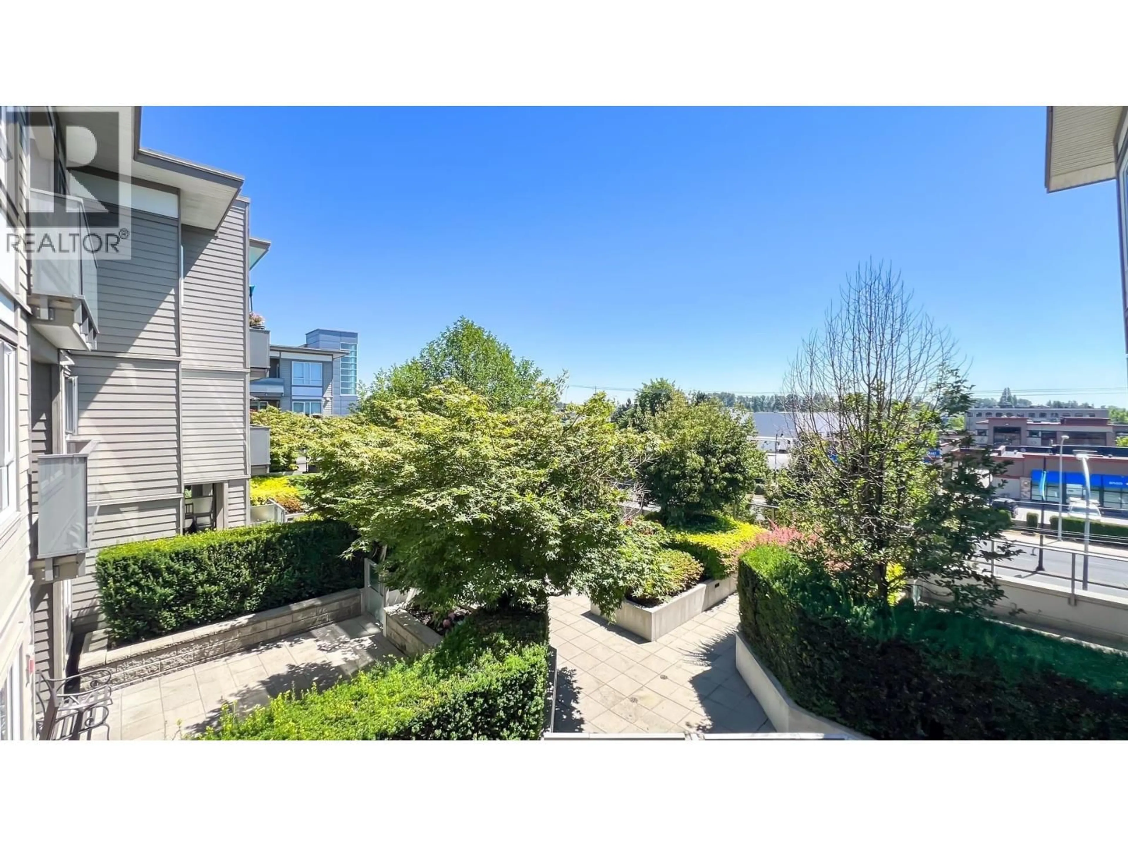 A pic from outside/outdoor area/front of a property/back of a property/a pic from drone, water/lake/river/ocean view for 323 - 10880 NO. 5 ROAD, Richmond British Columbia V6W0B3