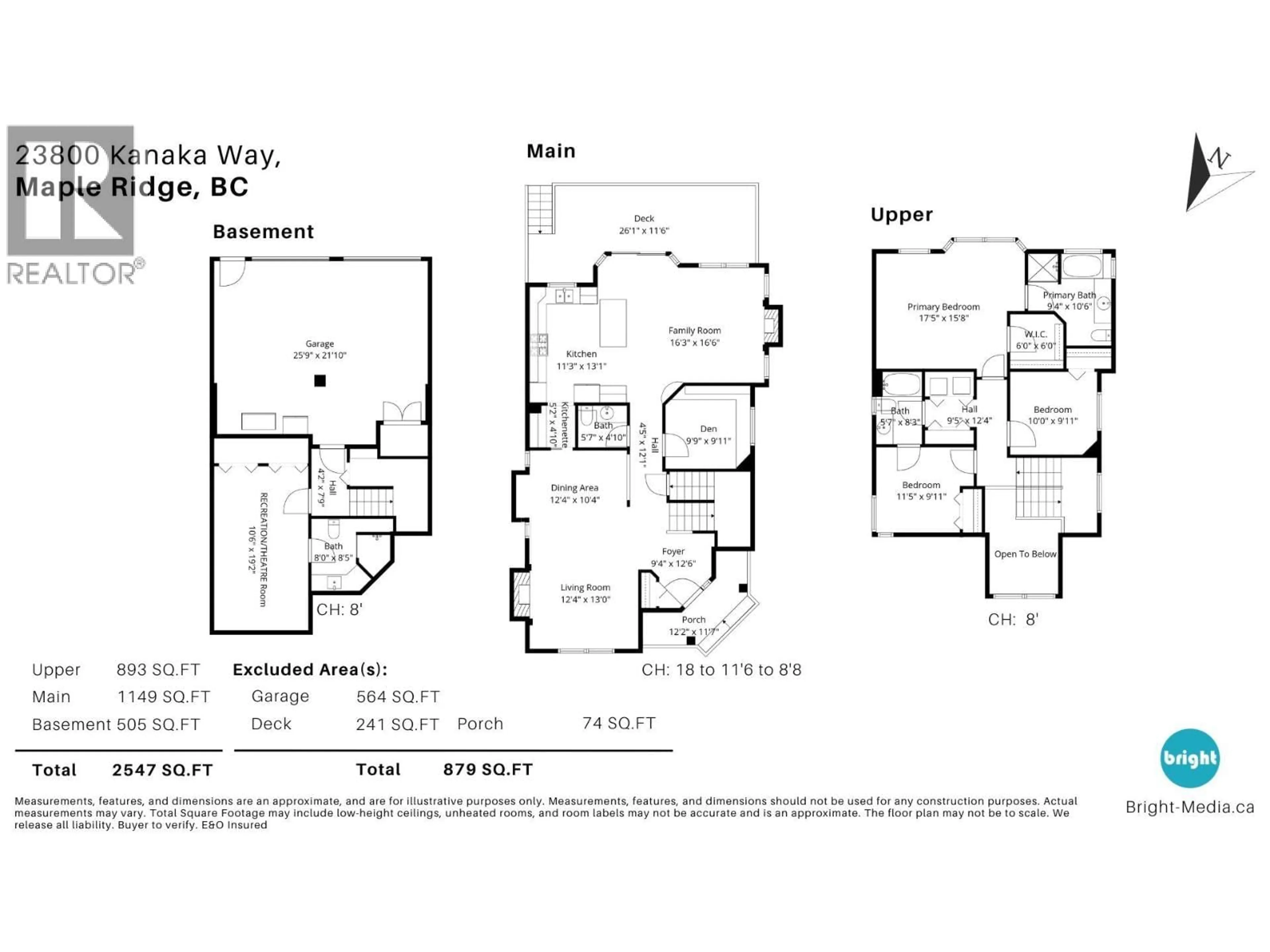 Floor plan for 23800 KANAKA WAY, Maple Ridge British Columbia V2W1E5