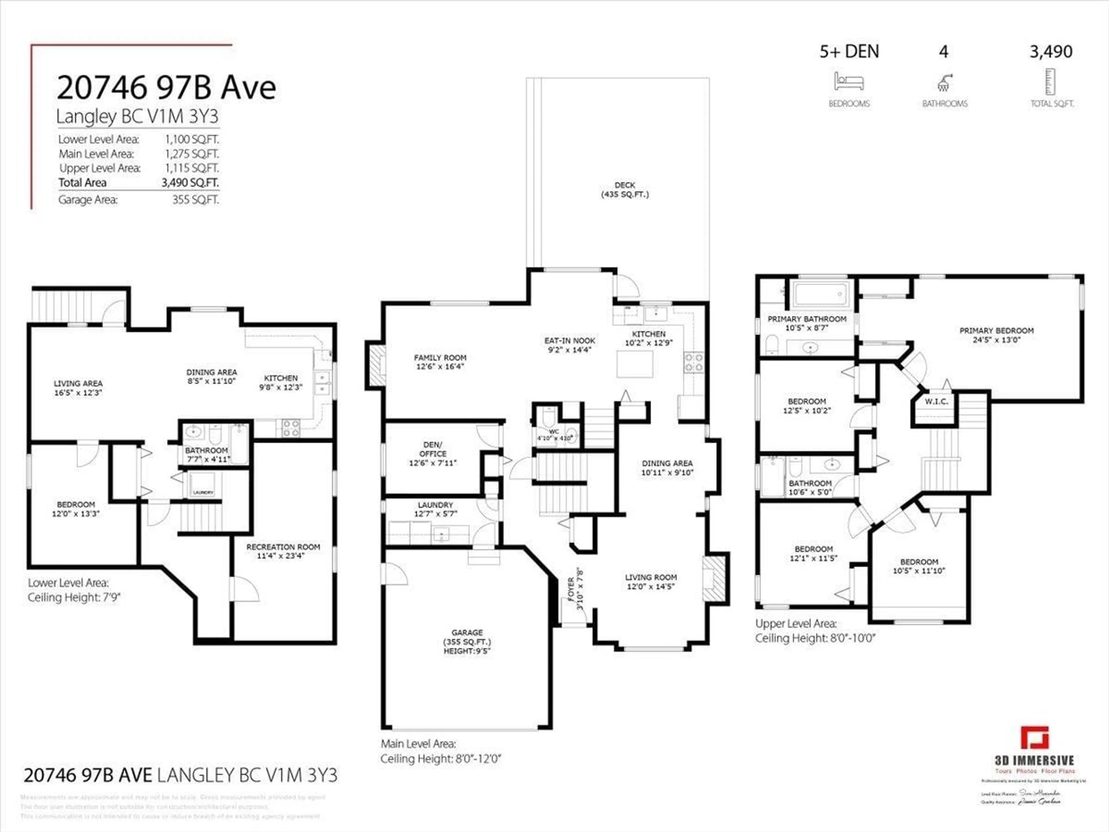 Floor plan for 20746 97B AVENUE, Langley British Columbia V1M3Y3