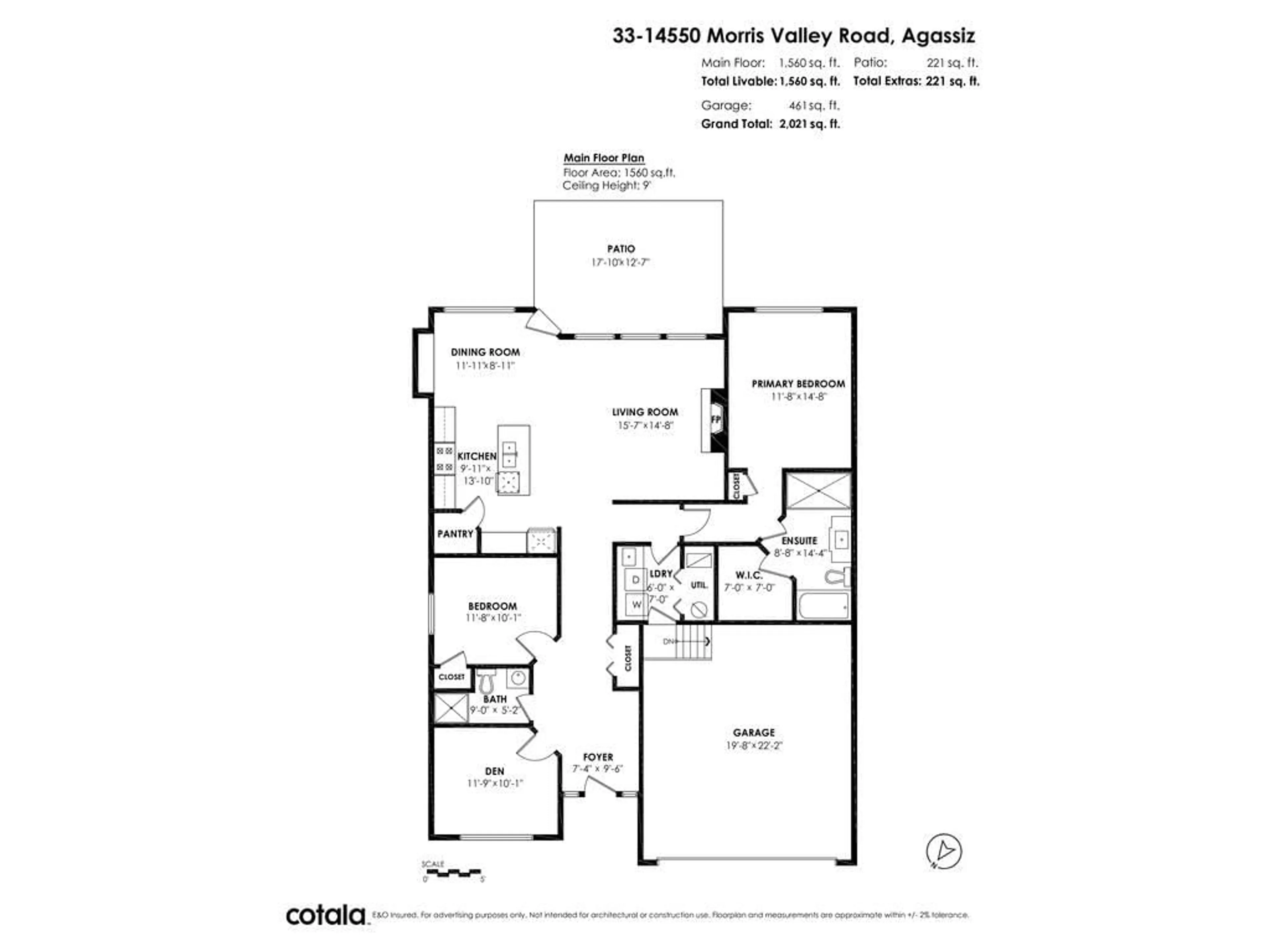 Floor plan for 33 - 14550 MORRIS VALLEY ROAD, Mission British Columbia V0M1A1