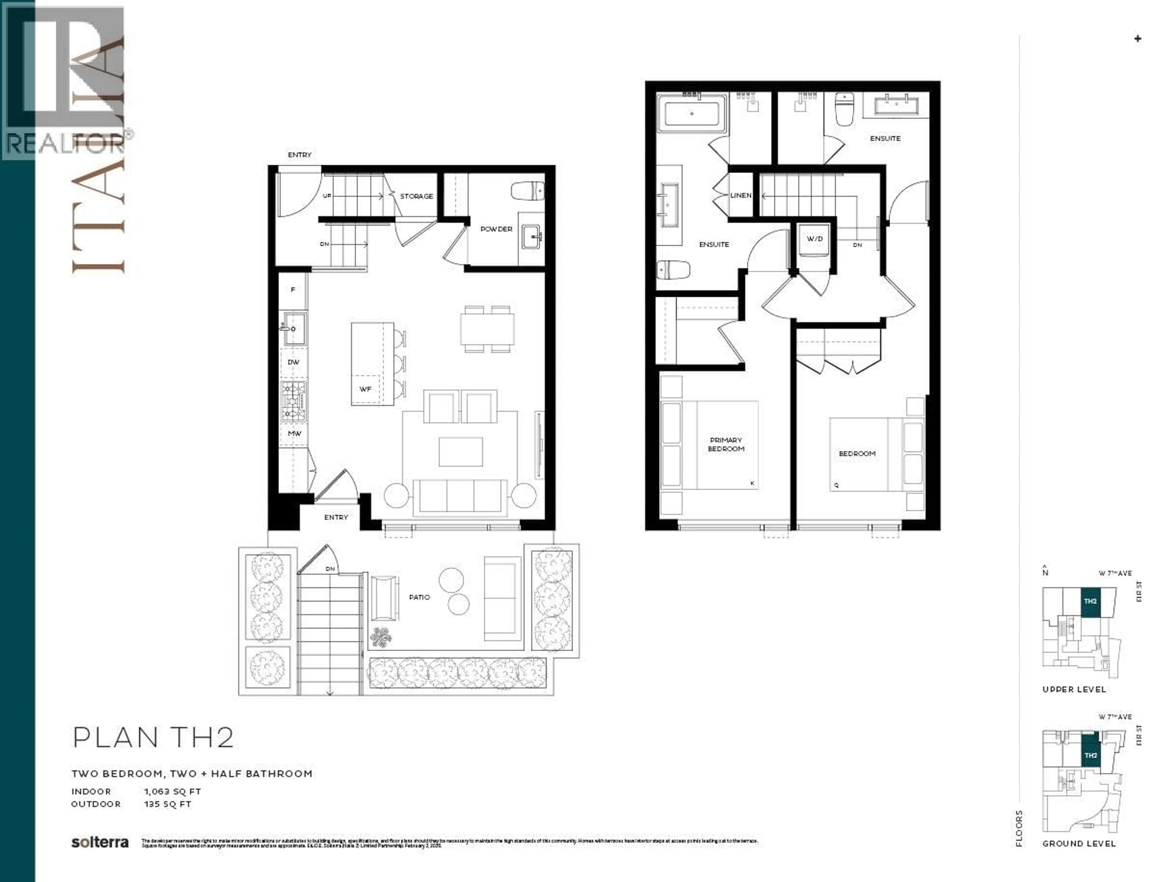 Floor plan for TH2 - 2323 FIR STREET, Vancouver British Columbia V6J1S5