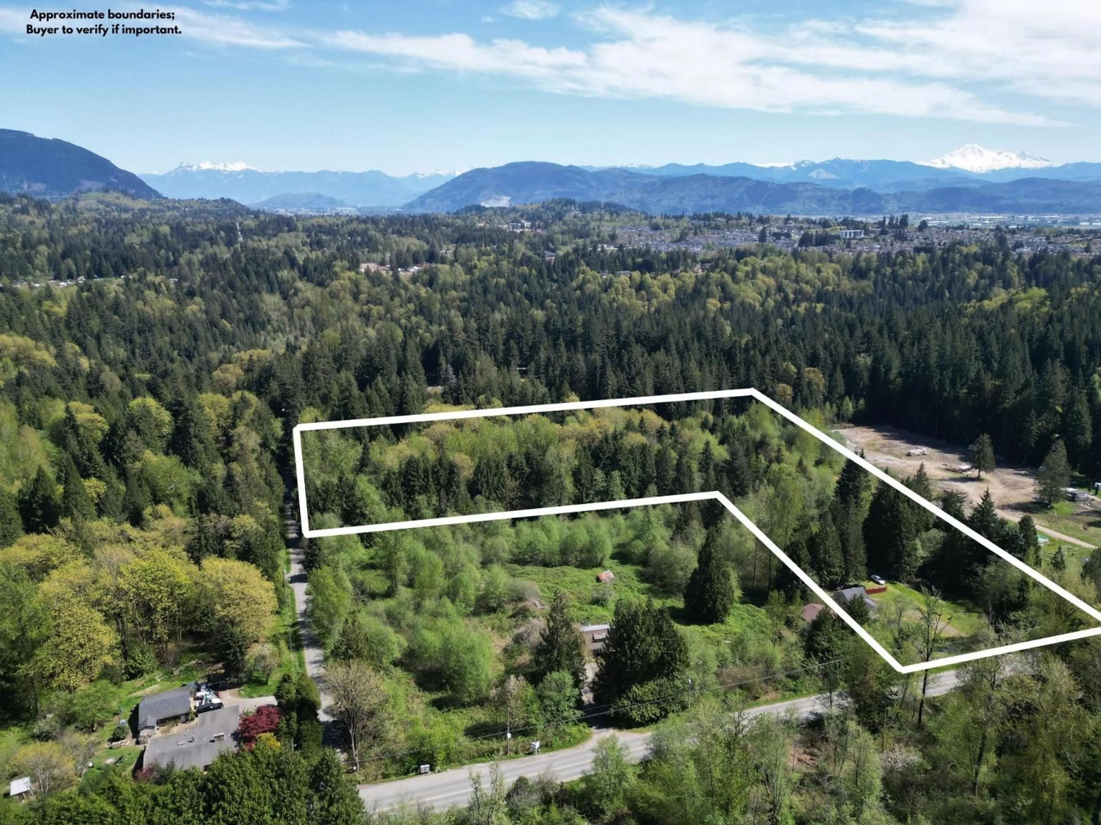 A pic from outside/outdoor area/front of a property/back of a property/a pic from drone, forest/trees view for 9126 CLAY STREET, Mission British Columbia V4S1G1
