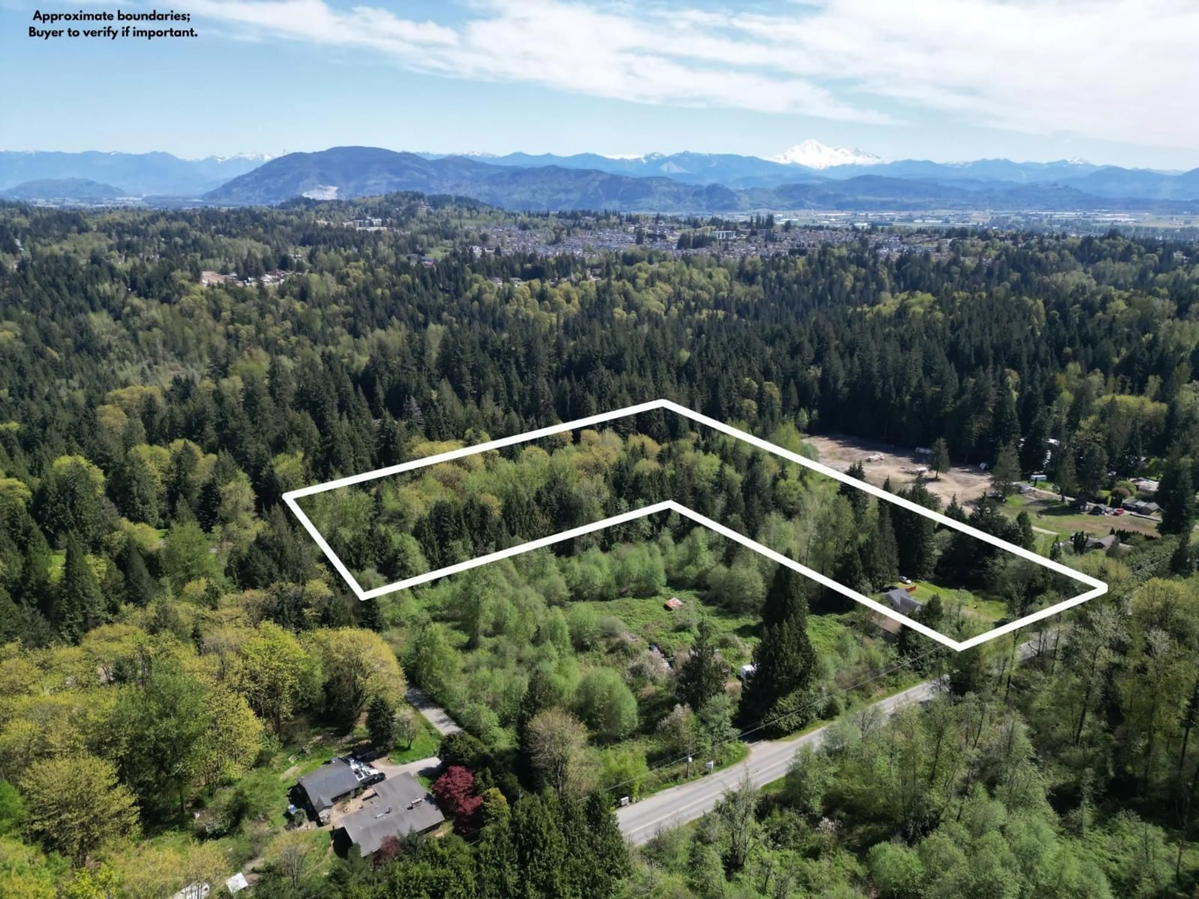 A pic from outside/outdoor area/front of a property/back of a property/a pic from drone, mountain view for 9126 CLAY STREET, Mission British Columbia V4S1G1