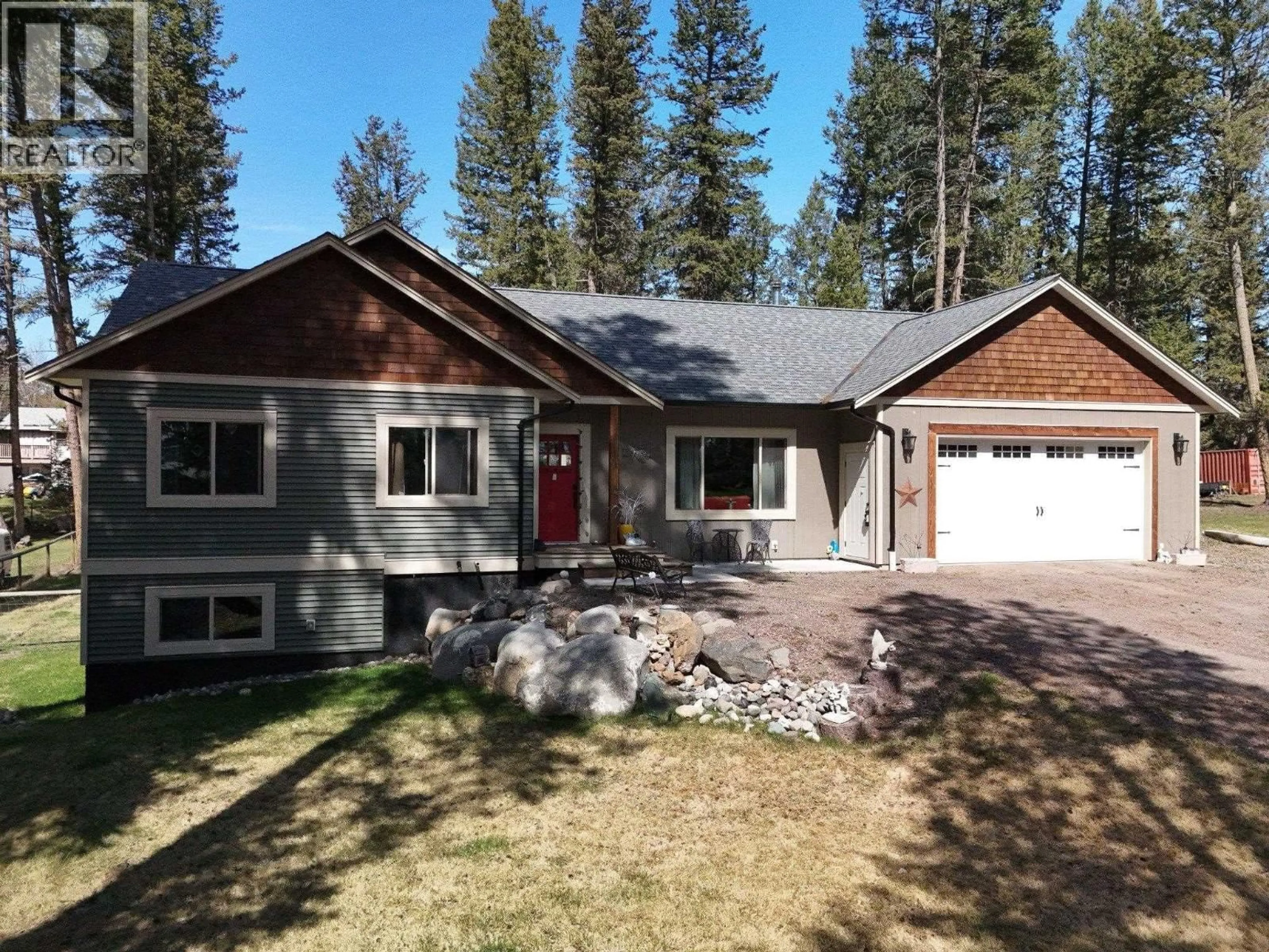 Home with vinyl exterior material, street for 5356 ANNAHAM CRESCENT, 100 Mile House British Columbia V0K2Z0